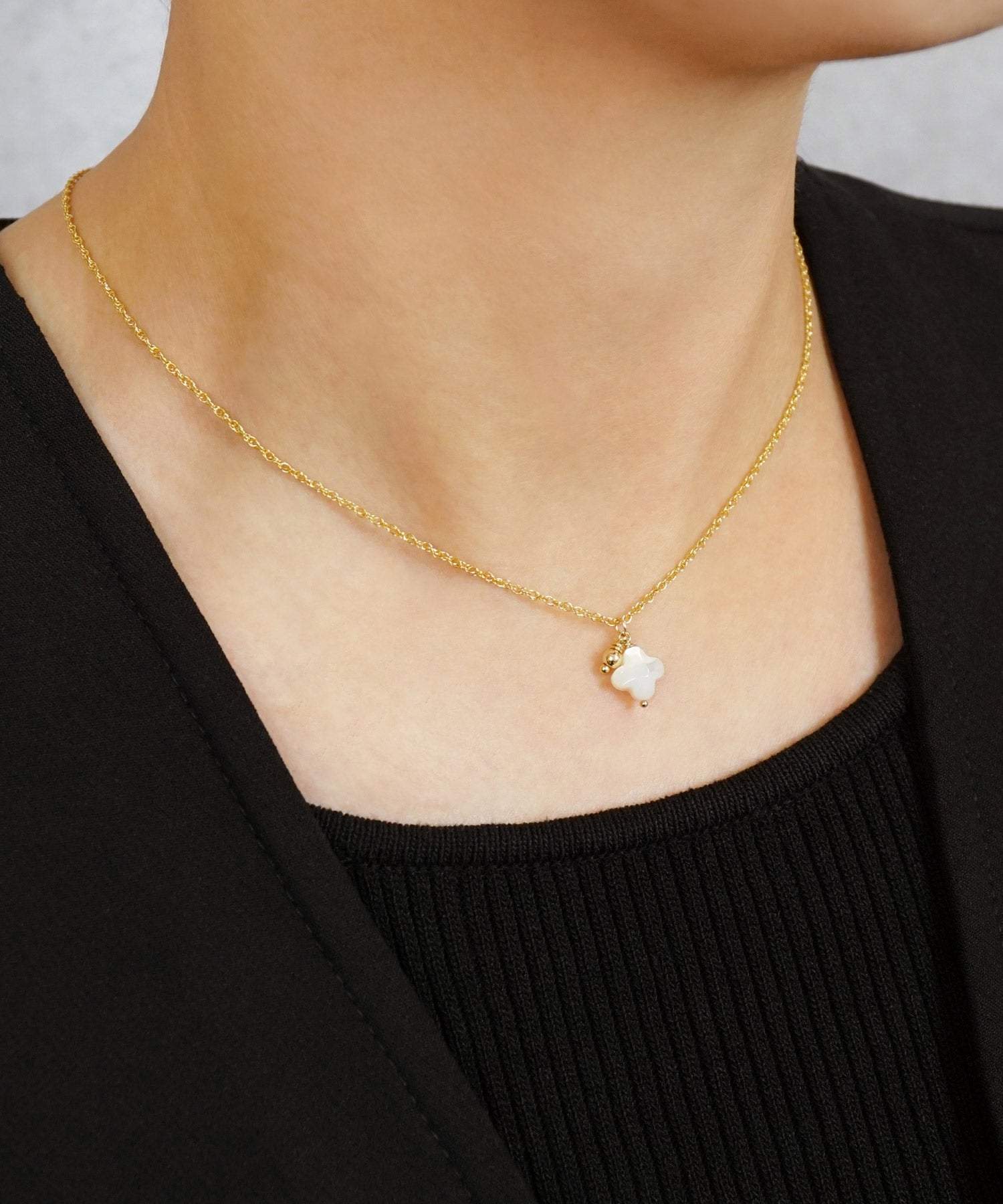 テイクアップ TAKE-UP 【WEB・一部店舗限定商品】GF ホワイトシェル フラワー ネックレス