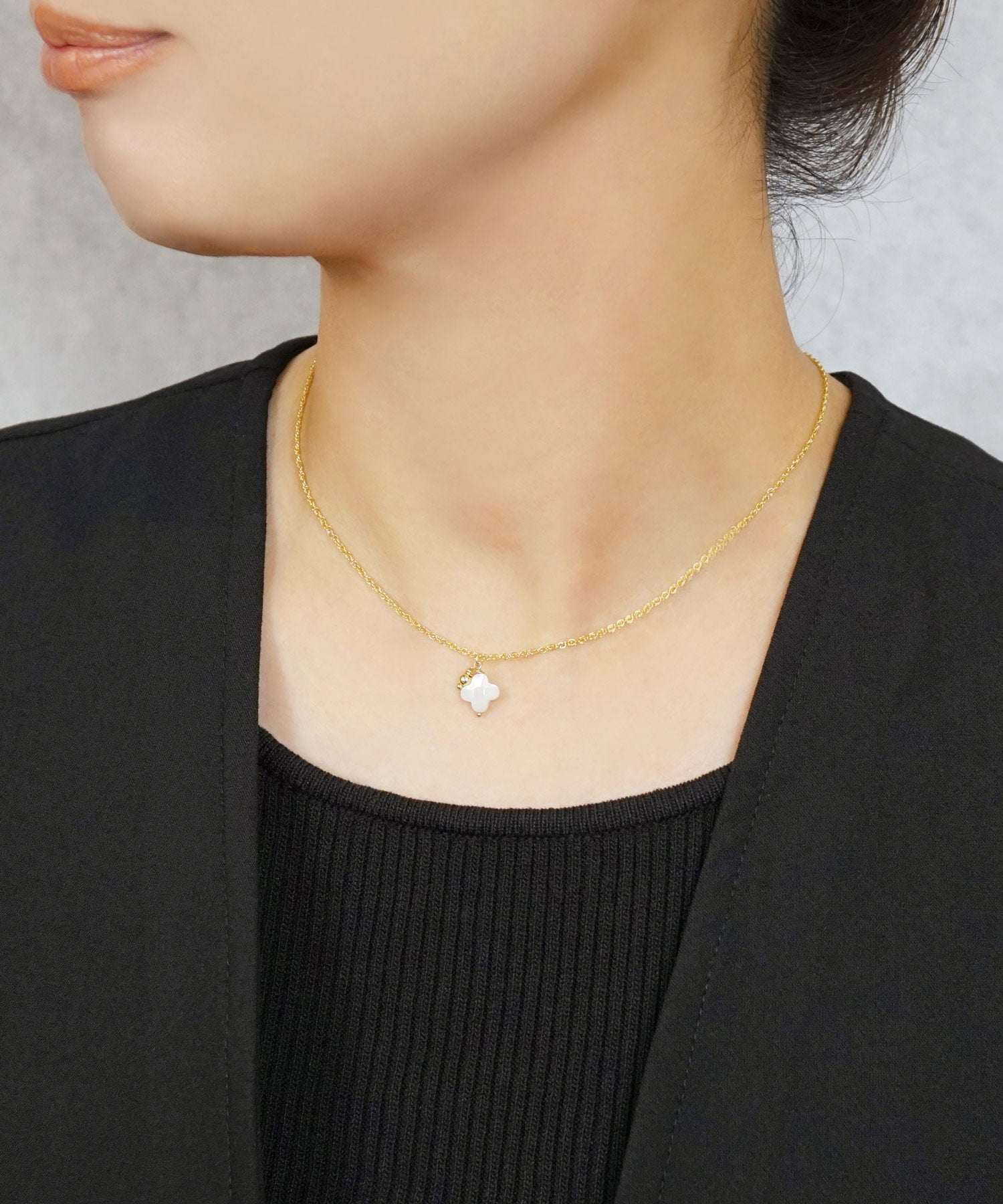 テイクアップ TAKE-UP 【WEB・一部店舗限定商品】GF ホワイトシェル フラワー ネックレス