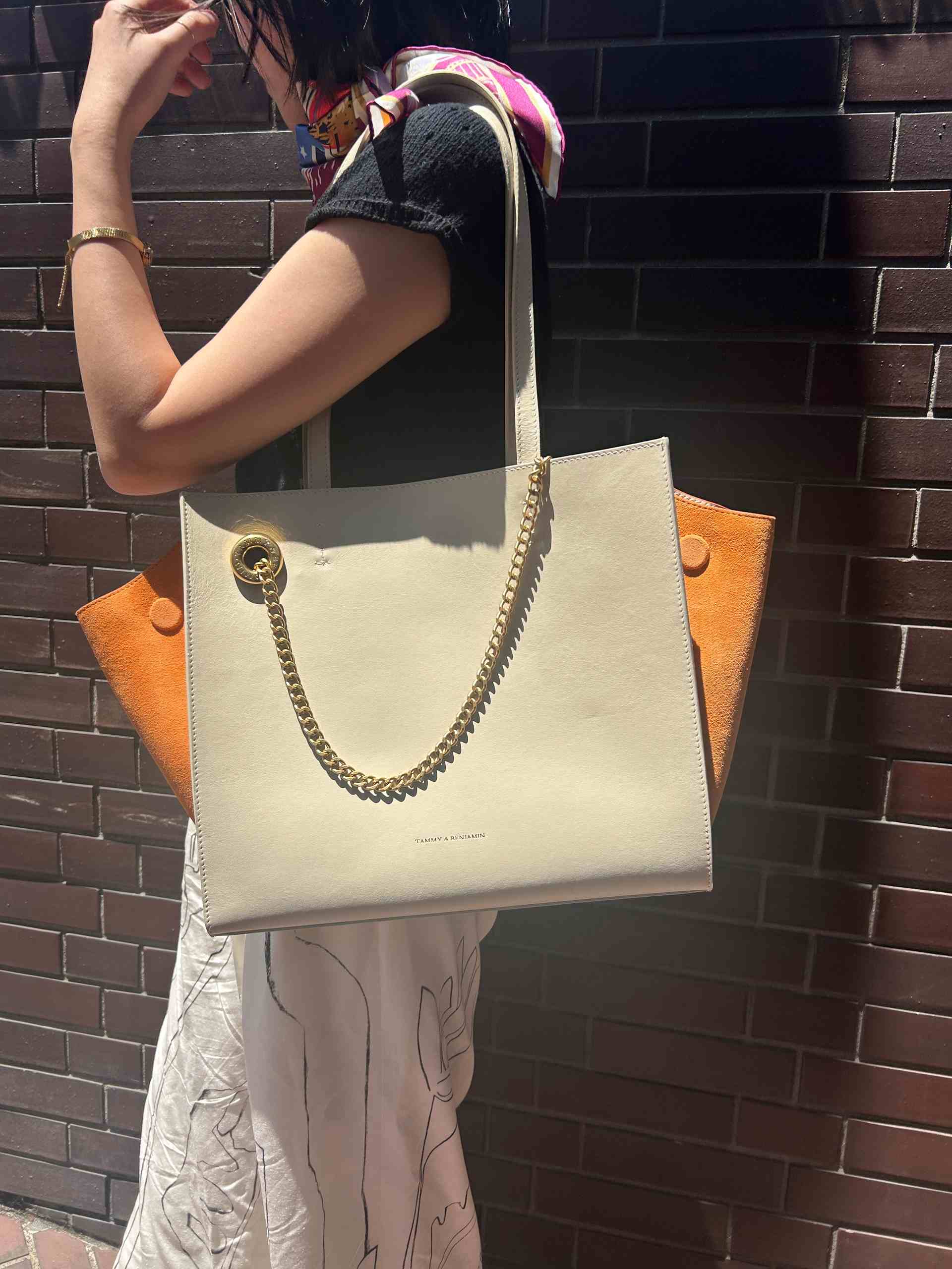 【正規取扱店】タミーアンドベンジャミン TAMMY & BENJAMIN LEXI MM （Taupe w/ Orange suede） Taupe w/ Orange suede