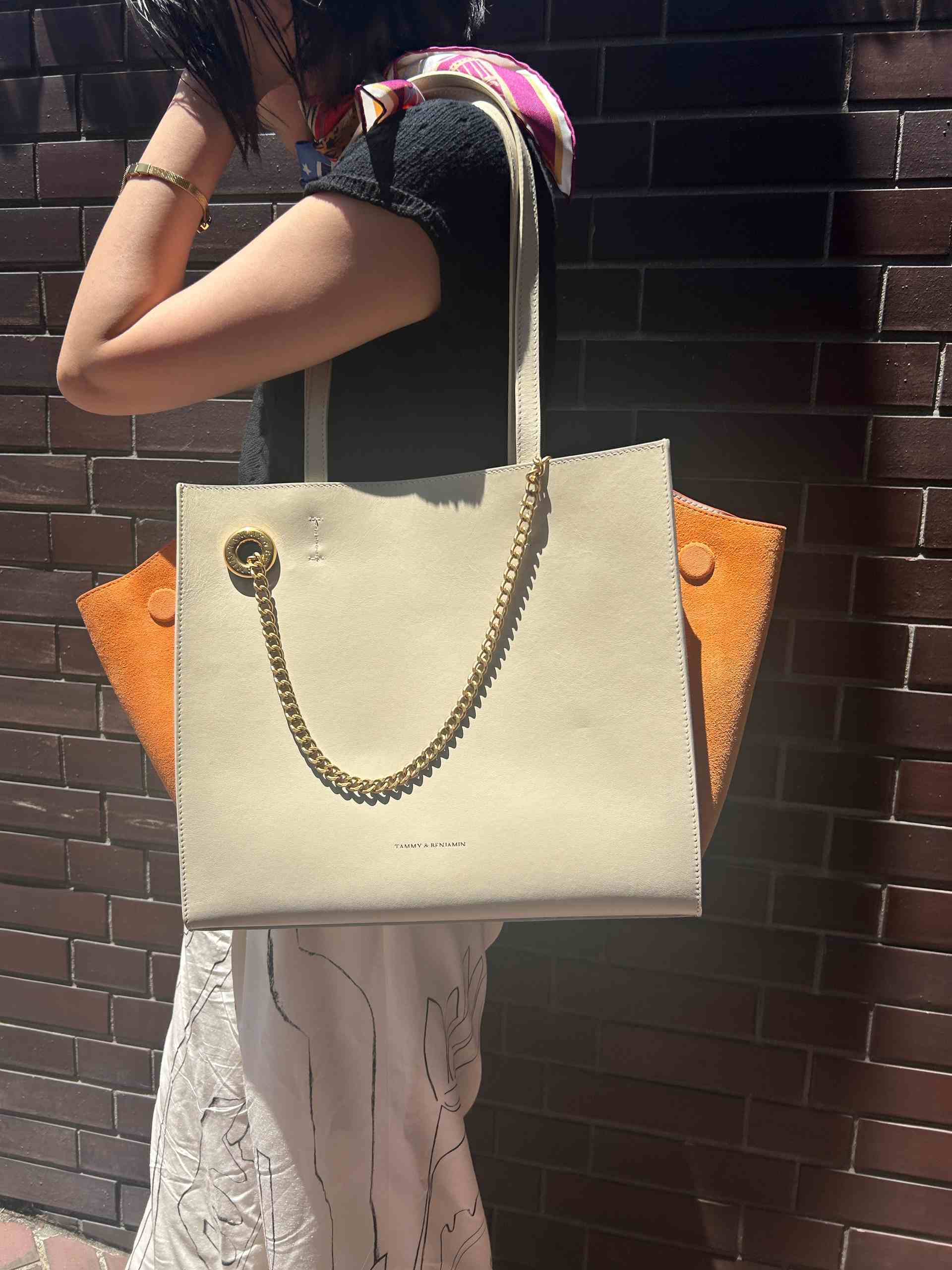 【正規取扱店】タミーアンドベンジャミン TAMMY & BENJAMIN LEXI MM （Taupe w/ Orange suede） Taupe w/ Orange suede