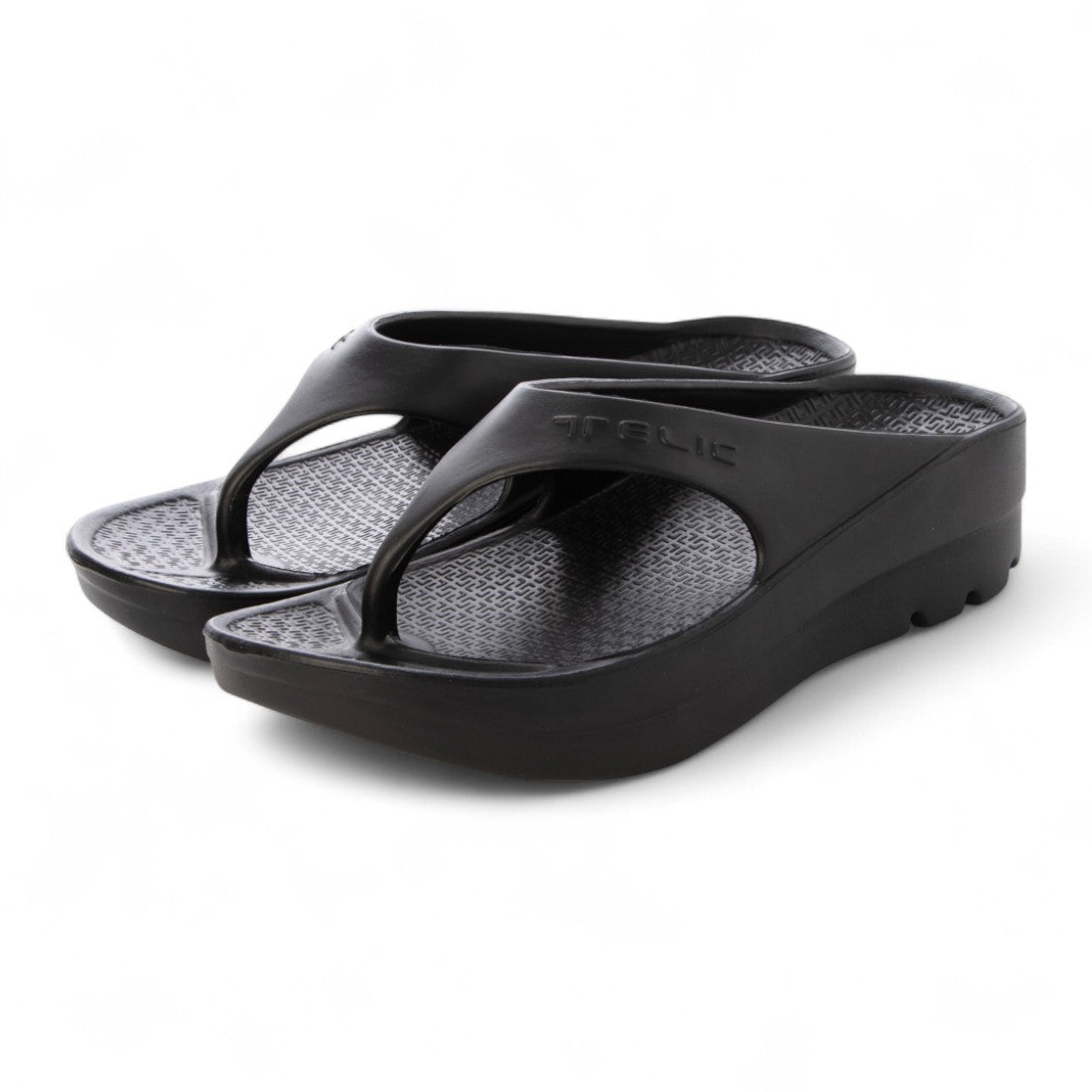 テリック TELIC サンダル メンズ レディース ダブル フリップ フロップ テリック W-FLIPFLOP 厚底 スリッポン ビーチサンダル （ブラック） ブラック