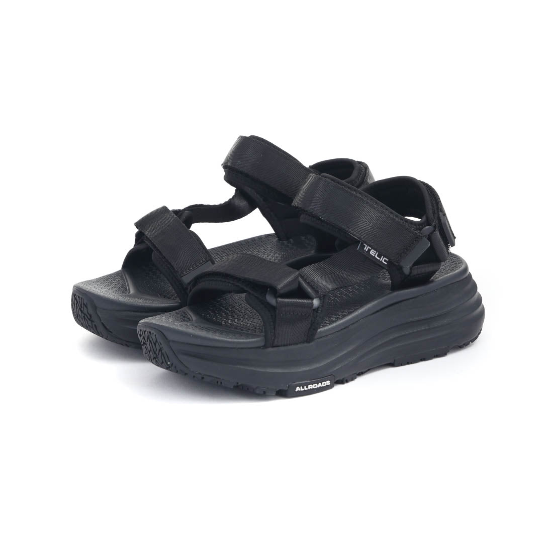 テリック TELIC メンズ レディース サンダル オールローズ S4 ALLROADS-S4 リカバリーサンダル スポーツサンダル 厚底 （ブラック） ブラック