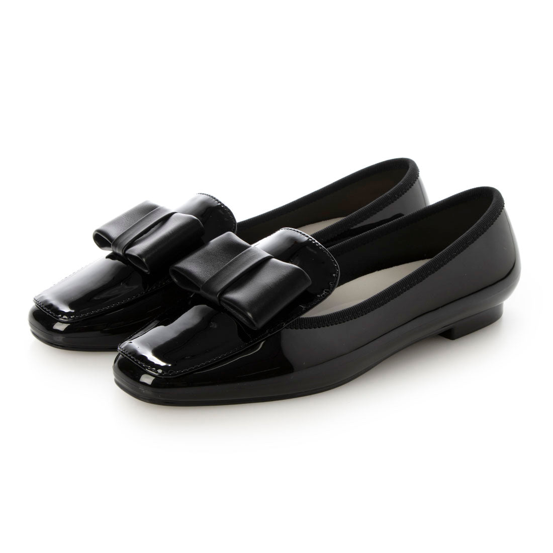 テンパレイト TEMPERATE AUDREY （TEMPERATE/テンパレイト） リボン スリッポンレインシューズ （BLACK） BLACK