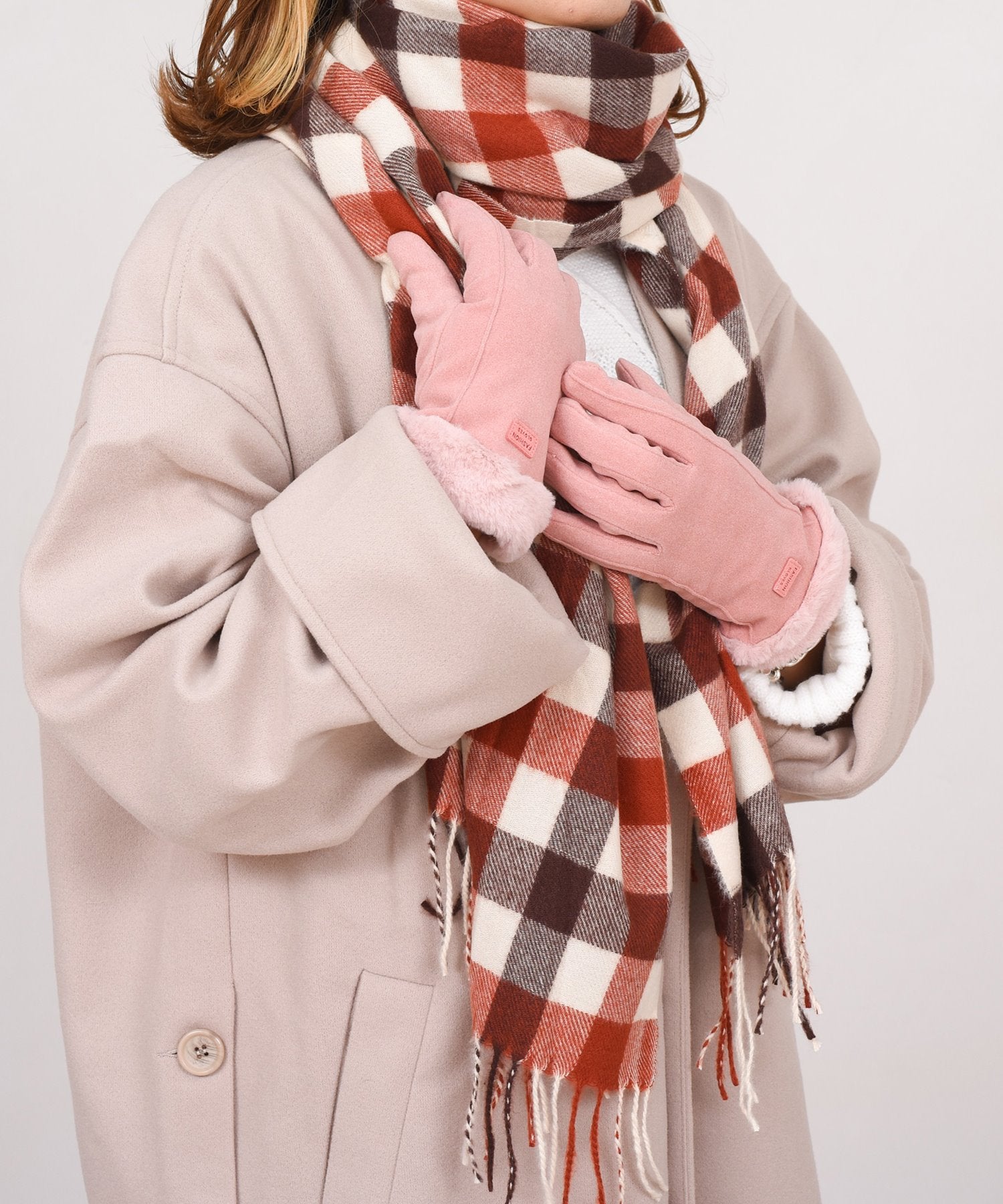 テディショップ Teddyshop レディース タッチパネル対応裏起毛ふんわりファー手袋 （ダークグレー） ダークグレー