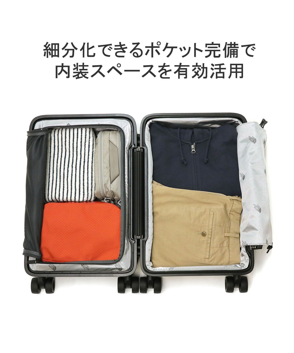 ザ・ノース・フェイス THE NORTH FACE 日本正規品 ザ・ノース・フェイス スーツケース 機内持ち込み THE NORTH FACE 24L オールウェザー4ウィーラー22インチ NM32367 （ブラック） ブラック