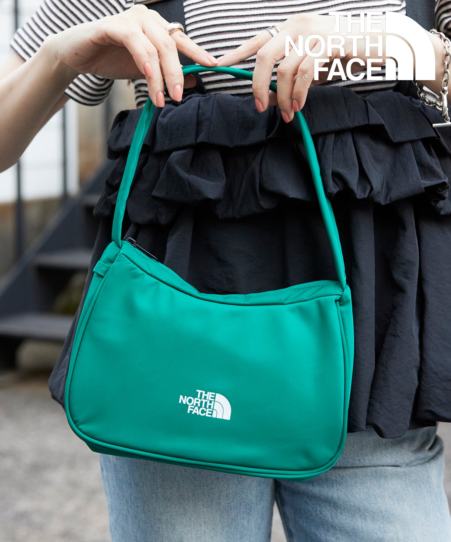 ザ・ノース・フェイス THE NORTH FACE 【THE NORTH FACE / ザ・ノースフェイス】BONNEY HOBO BAG MINI NN2PQ08 ハーフムーンバッグ ショルダーバッグ,グリーン