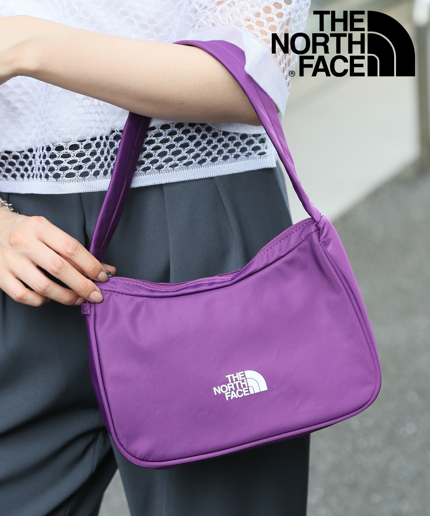 ザ・ノース・フェイス THE NORTH FACE 【THE NORTH FACE / ザ・ノースフェイス】BONNEY HOBO BAG MINI NN2PQ08 ハーフムーンバッグ ショルダーバッグ,パープル