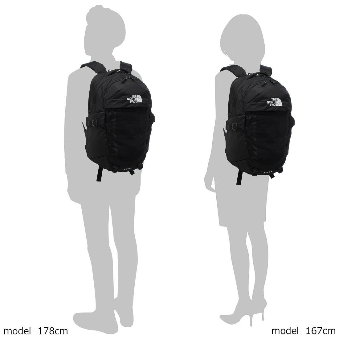 THE NORTH FACE Backpack Recon black Men's Women's Unisex THE NORTH FACE NF0A52SH 4HF