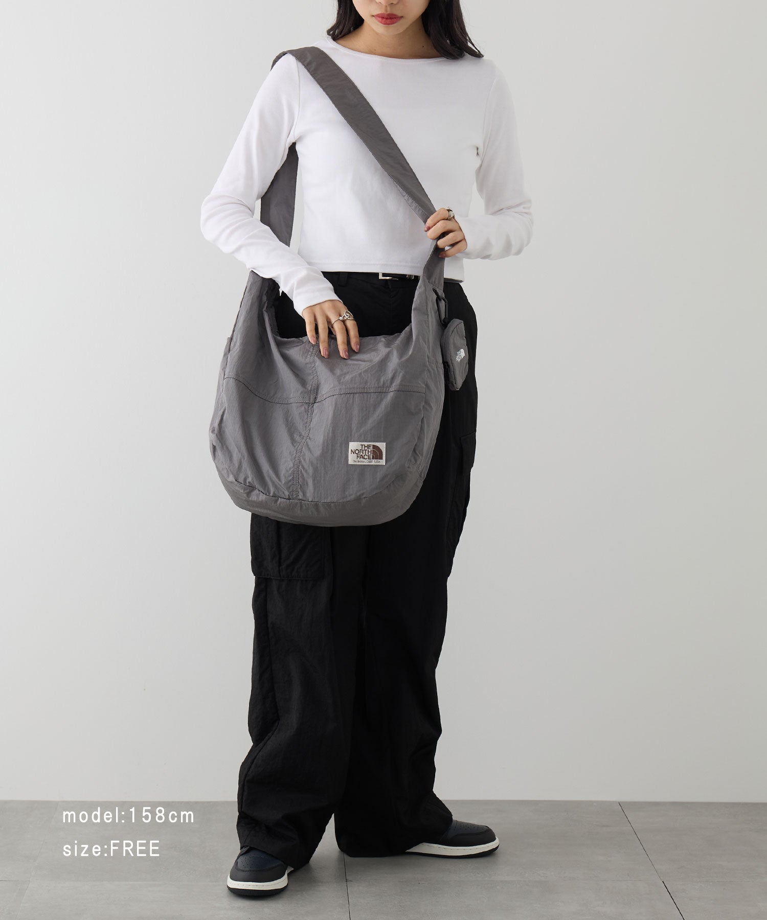 ザ・ノース・フェイス THE NORTH FACE WL HOBO SHOULDER BAG L NN2PR16 ショルダーバッグ （チャコールグレー） チャコールグレー