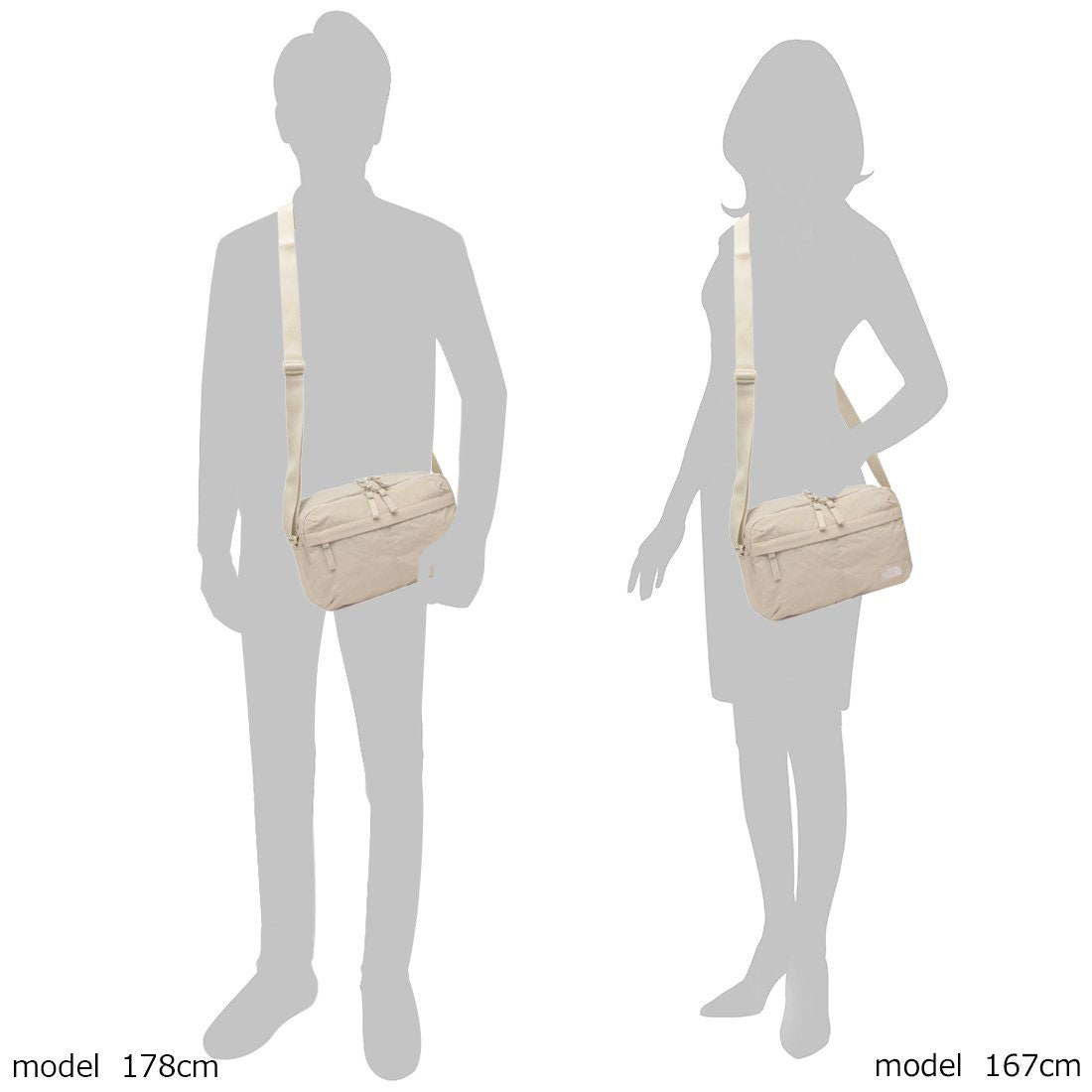 ザ・ノース・フェイス THE NORTH FACE THE NORTH FACE ショルダーバッグ トラベル クロスバッグM 韓国ライン ベージュ メンズ レディース NN2PR41B WHS （WHITE SAND） WHITE SAND