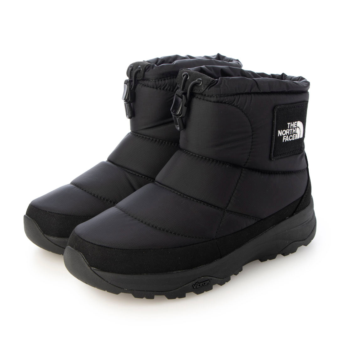 ザ ノース フェイス THE NORTH FACE NUPTSE BOOTIE WP LOGO SHORT（ヌプシ ブーティ ウォータープルーフ ロゴ ショート）NF52280 （TNFブラック×TNFブラック） TNFブラック×TNFブラック