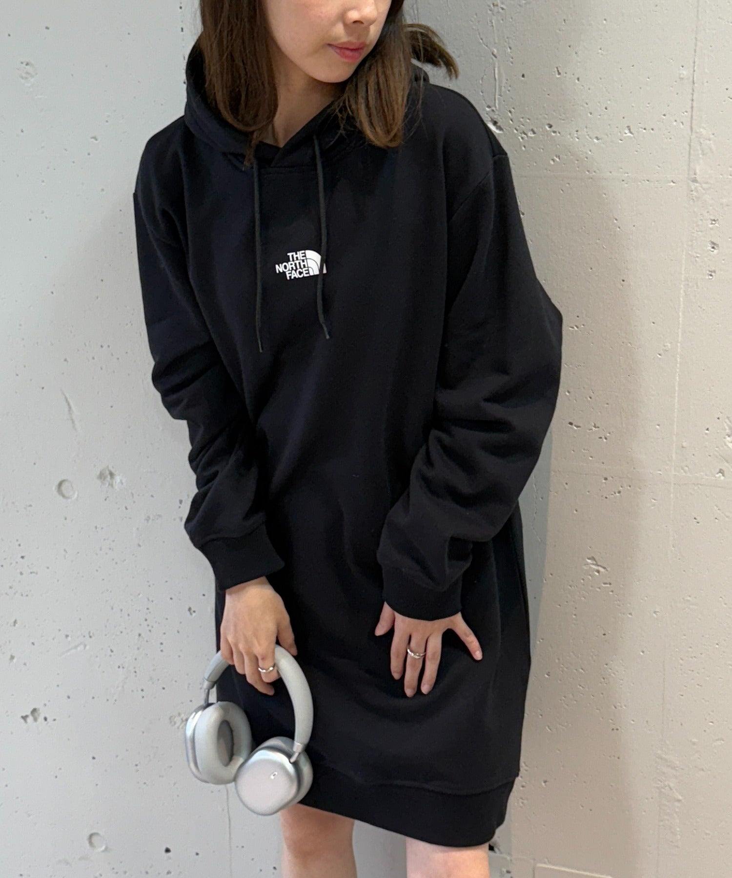 ザ・ノース・フェイス THE NORTH FACE 8EEE/W ESSENTIAL RELAXED HOODED DRESS パーカースウェットワンピース （ブラック） ブラック