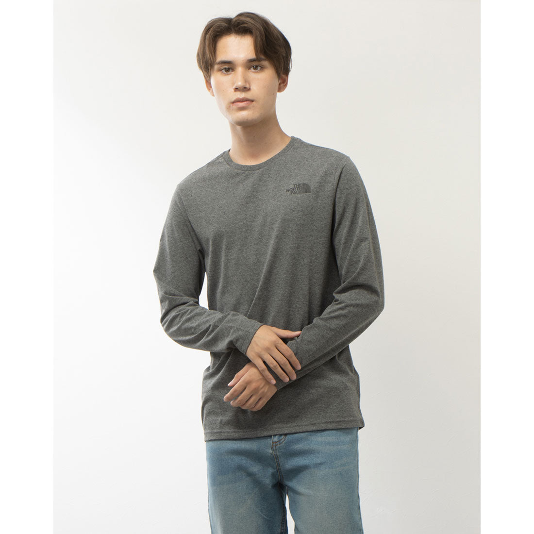 ザ ノース フェイス THE NORTH FACE ザ ノースフェイス The North Face ロンT イージー 長袖 Tシャツ ハーフドーム NF0A2TX1 メンズ レディース バックロゴ THE NORTH FACE L/S EASY TE （ミディアムグレーヘザー） ミディアムグレーヘザー