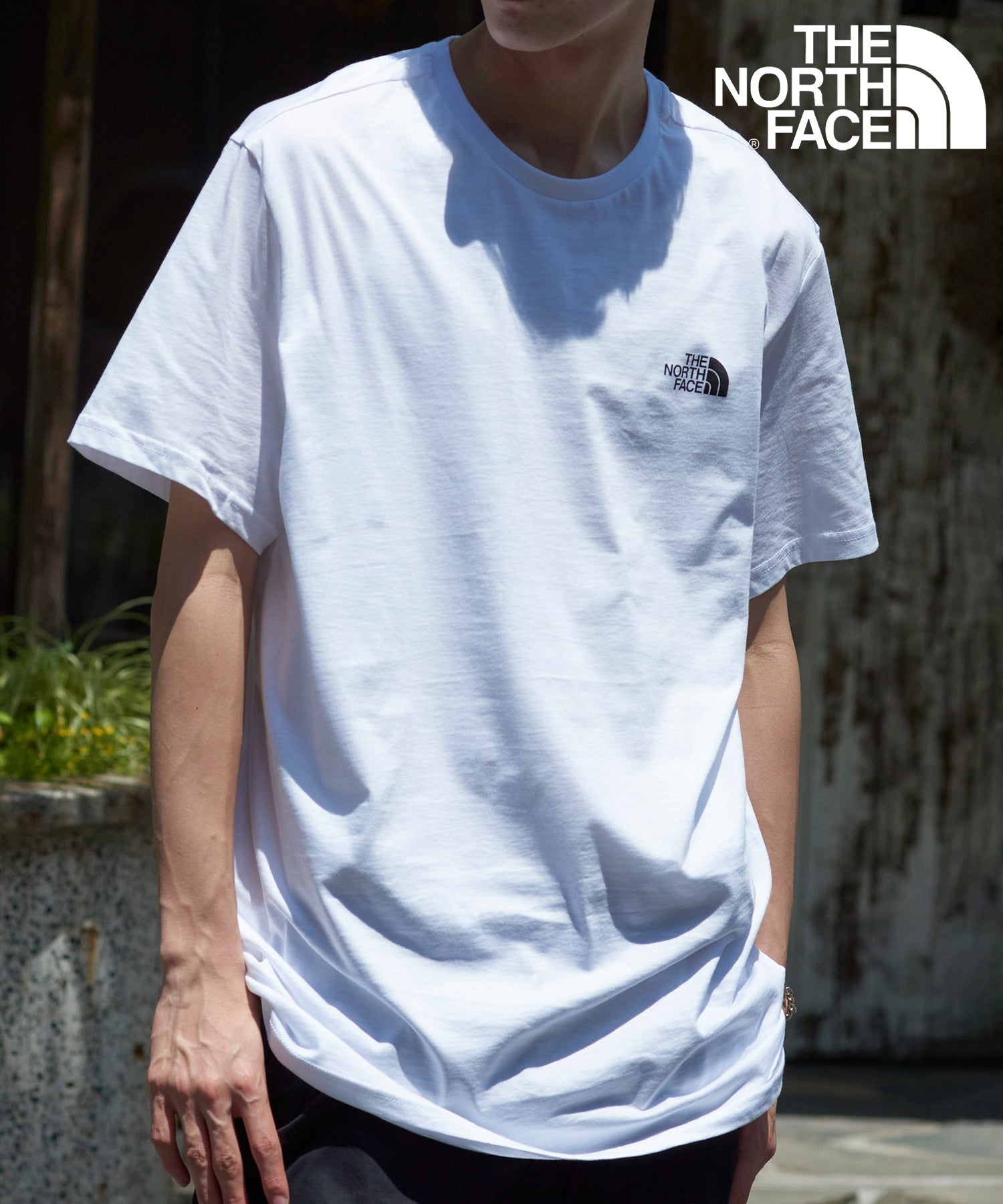 ザ・ノース・フェイス THE NORTH FACE ワンポイント ロゴ Tシャツ 半袖 カットソー SIMPLE DOME TEE NF0A2TX5,WHT