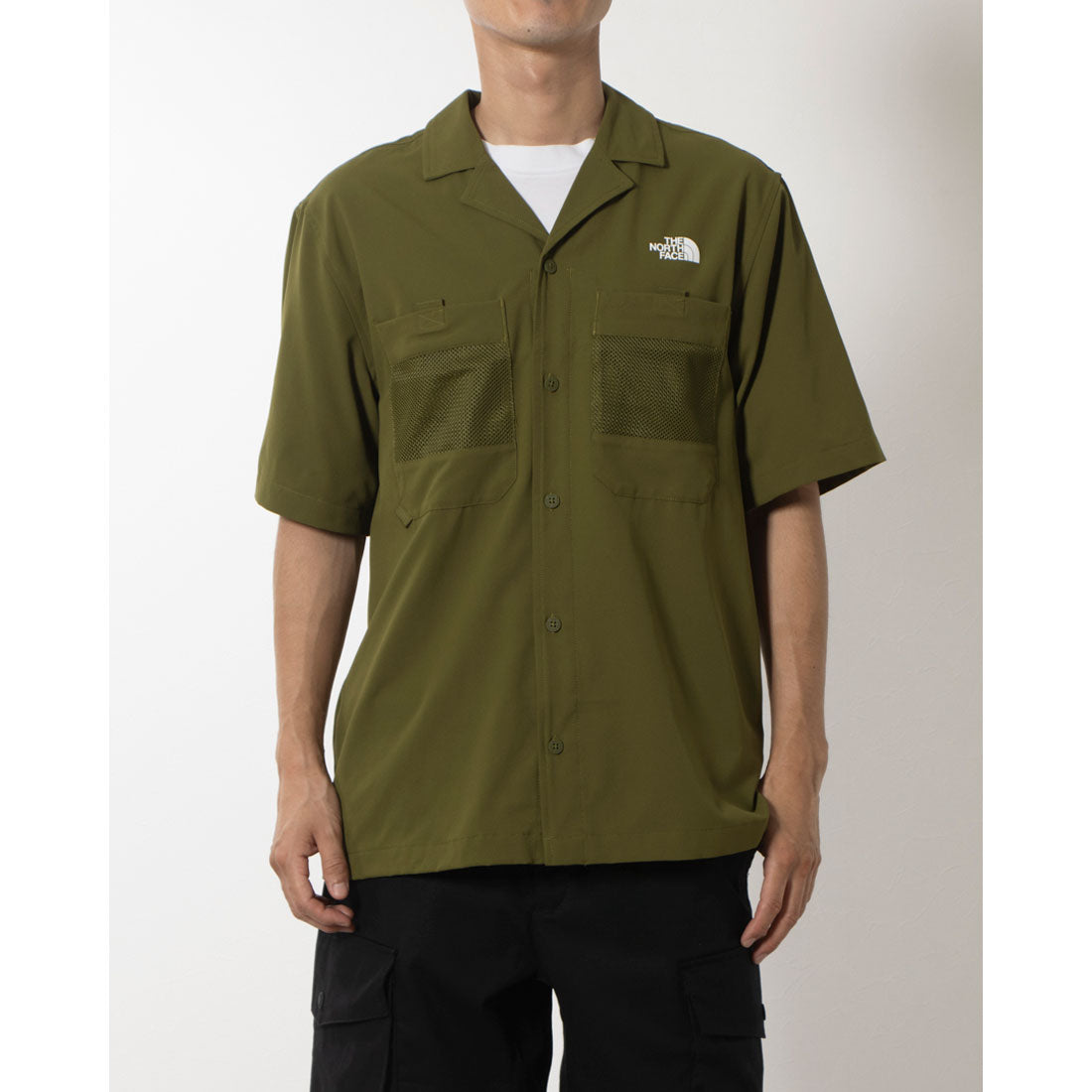 ザ・ノース・フェイス THE NORTH FACE FIRST TRAIL SHIRT NF0A83TP 半袖 Yシャツ （(PIB)フォレストオリーブ） (PIB)フォレストオリーブ