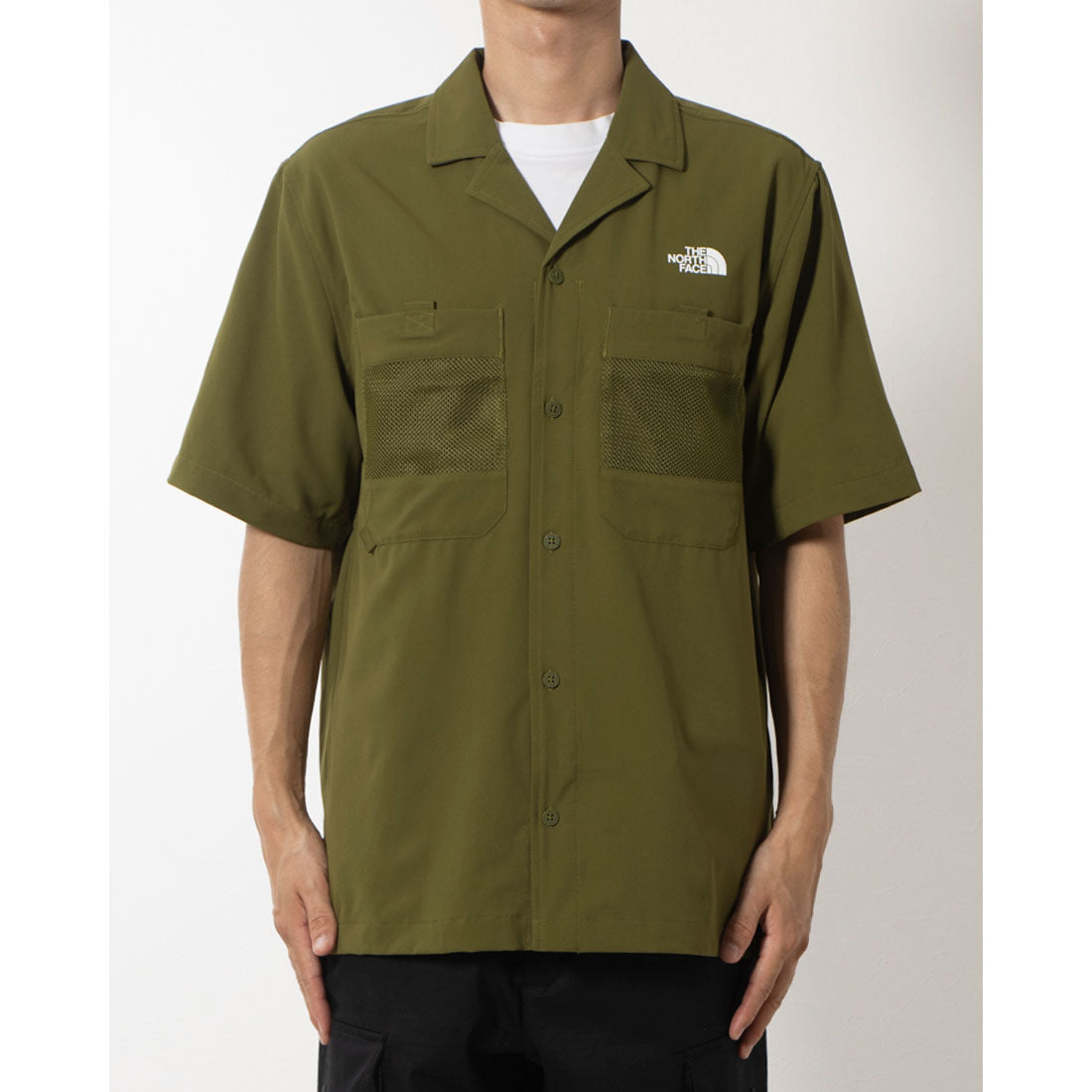 ザ・ノース・フェイス THE NORTH FACE FIRST TRAIL SHIRT NF0A83TP 半袖 Yシャツ （(PIB)フォレストオリーブ） (PIB)フォレストオリーブ