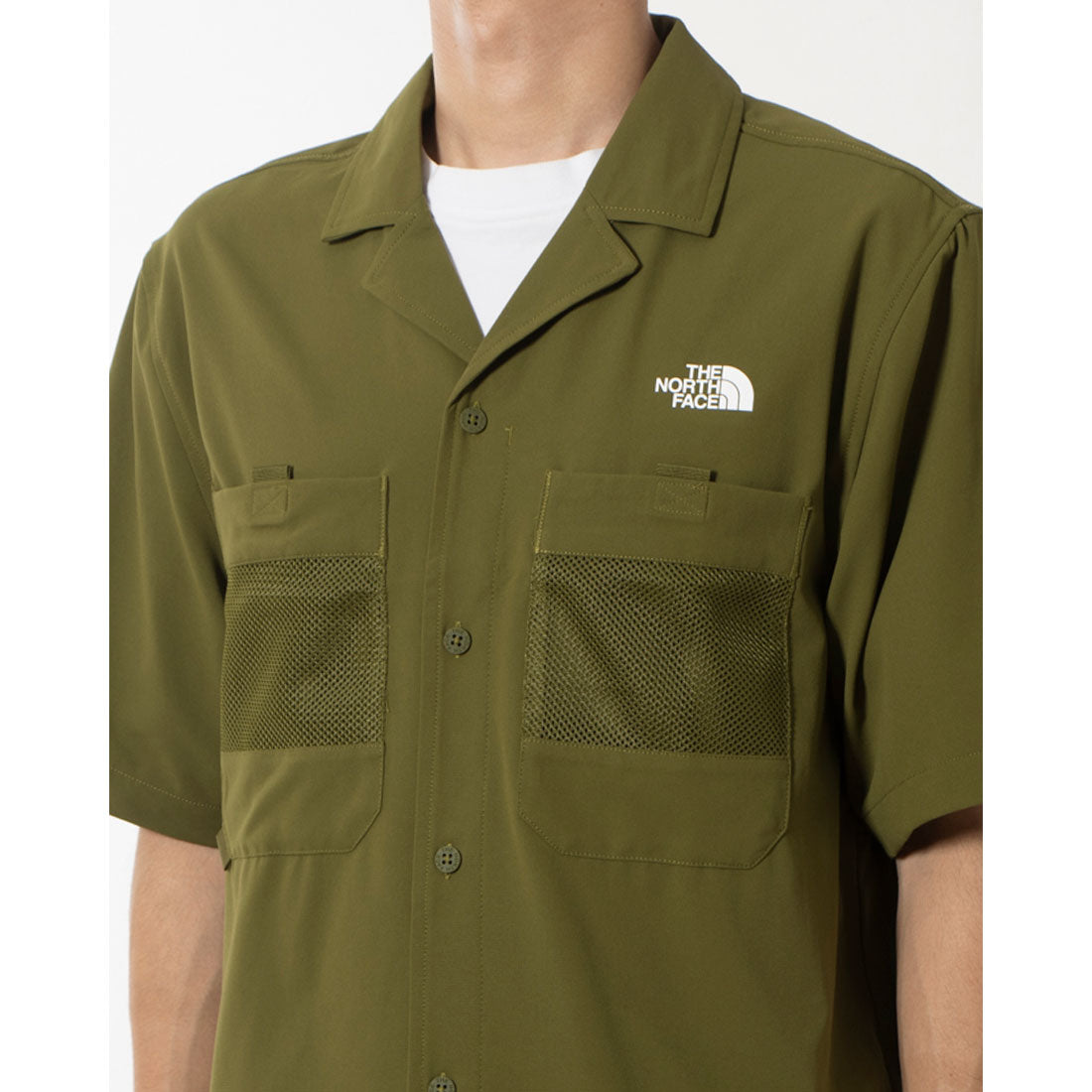 ザ・ノース・フェイス THE NORTH FACE FIRST TRAIL SHIRT NF0A83TP 半袖 Yシャツ （(PIB)フォレストオリーブ） (PIB)フォレストオリーブ