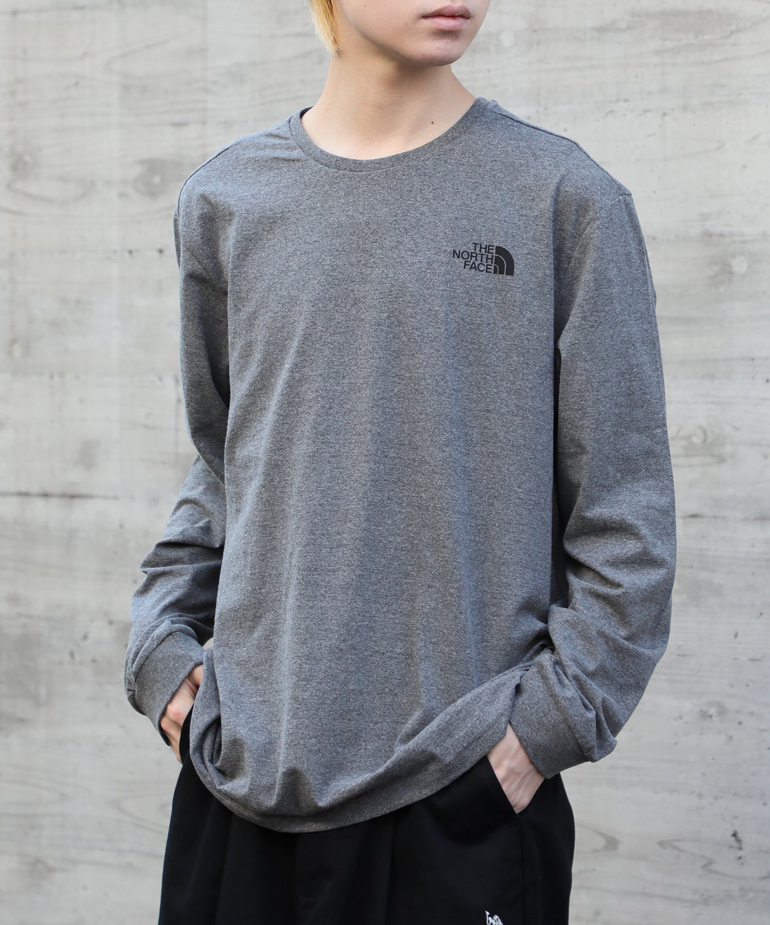 ザ・ノース・フェイス THE NORTH FACE 【THE NORTH FACE / ザ・ノースフェイス】DOME TEE ドームロゴ クルーネック ロンT 長袖 カットソー NF0A3L3B,グレー