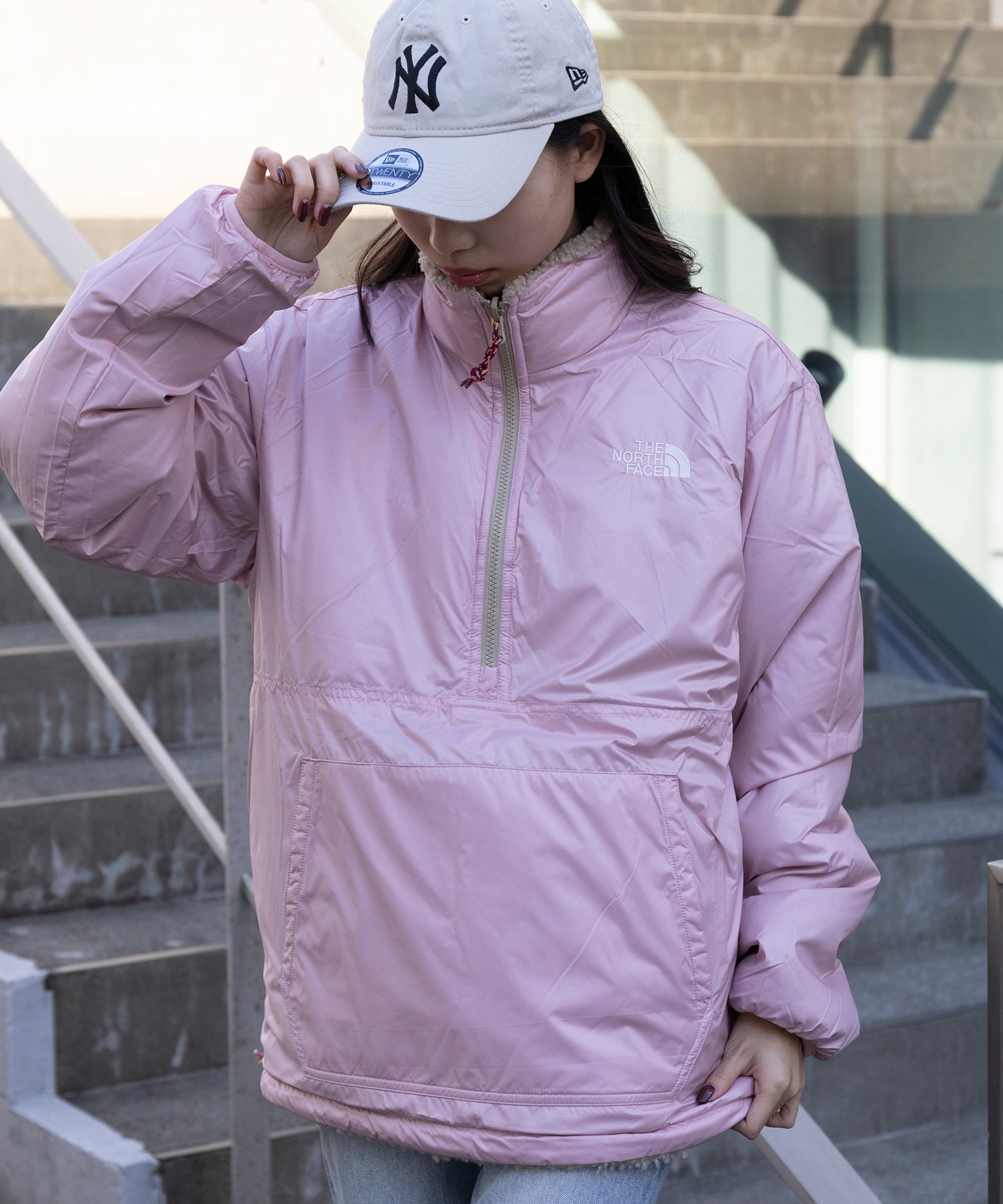 THE NORTH FACE FLEECE ANORAK NJ4FP56 Reversible Boa Fleece Anorak Parka Outerwear