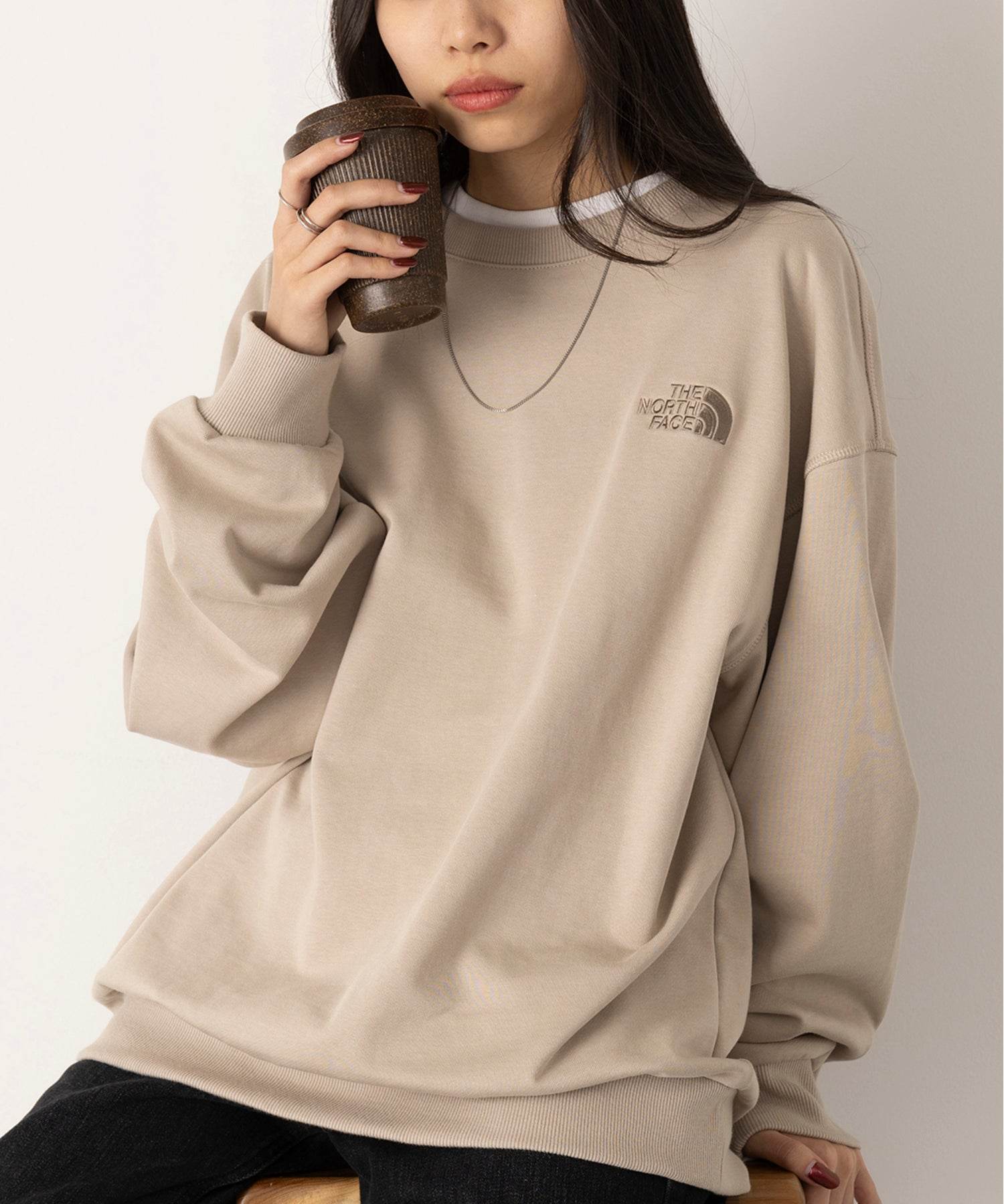 THE NORTH FACE GO TO SWEATSHIRTS NM5MQ54M Sweat Trainer Korea White Label Not Released in Japan