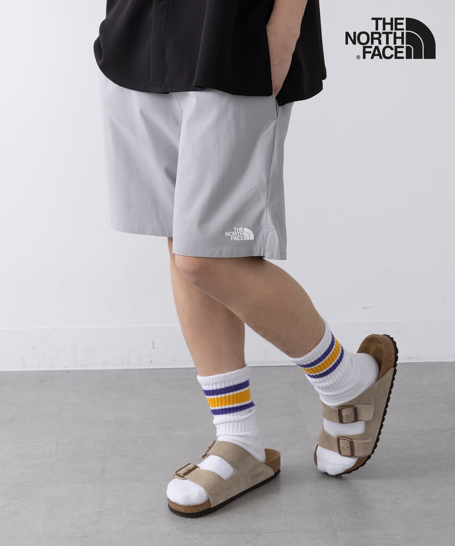 ザ・ノース・フェイス THE NORTH FACE M WANDER SHORT （グレー） グレー