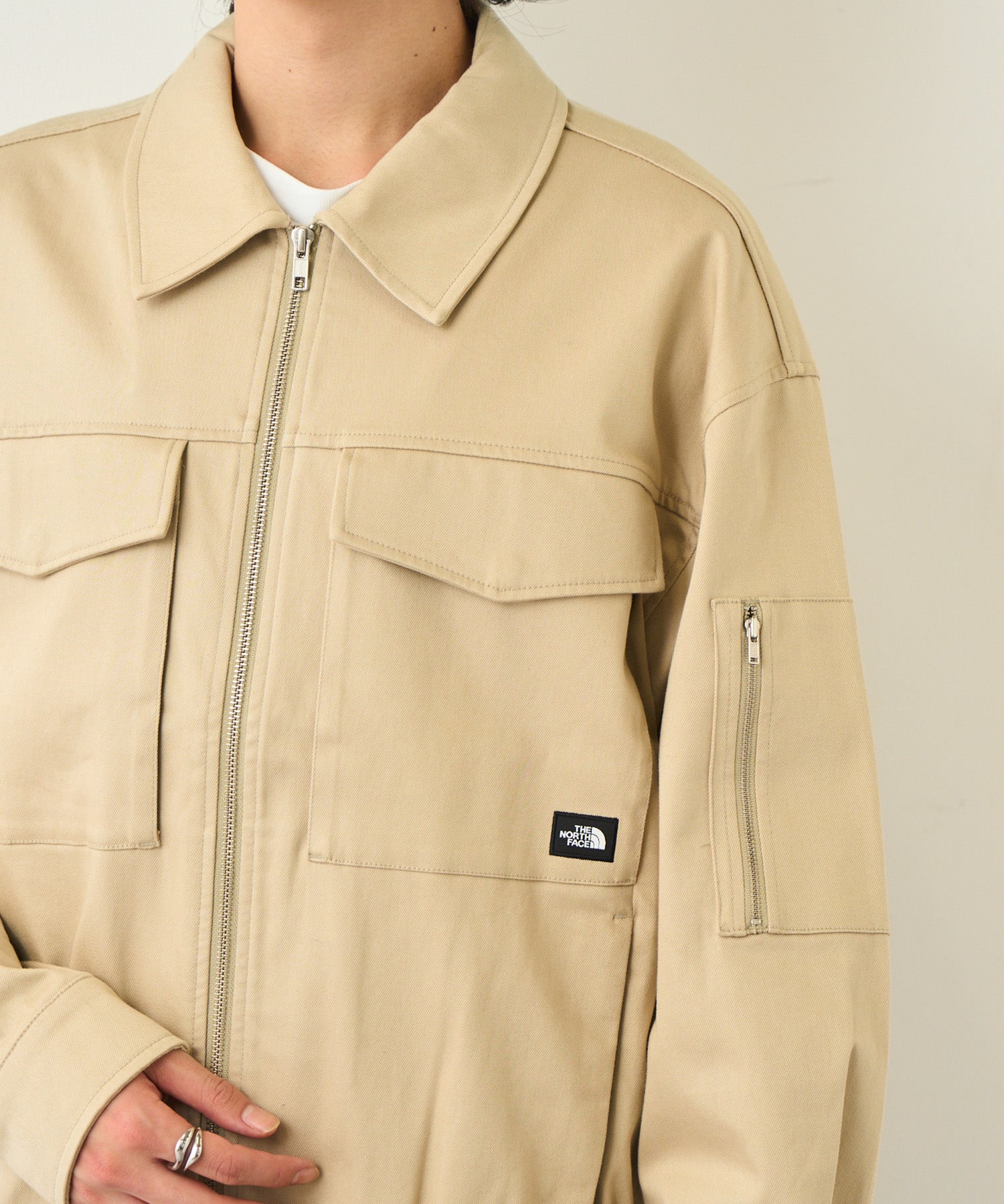 ザ・ノース・フェイス THE NORTH FACE 【日本未発売】韓国 ホワイトレーベルALL-ROUND COLLAR BOMBER NJ3BP00 ブルゾン ジャケット （ベージュ） ベージュ