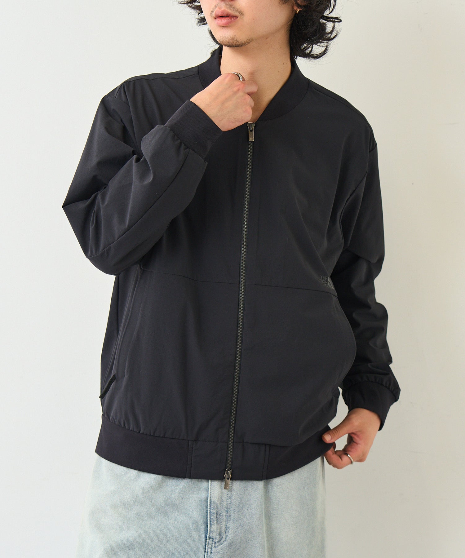 ザ・ノース・フェイス THE NORTH FACE 【日本未発売】韓国 ホワイトレーベルM'S STUD BOMBER NJ3BR07 ブルゾン 軽羽織 スタンドカラー （ブラック） ブラック