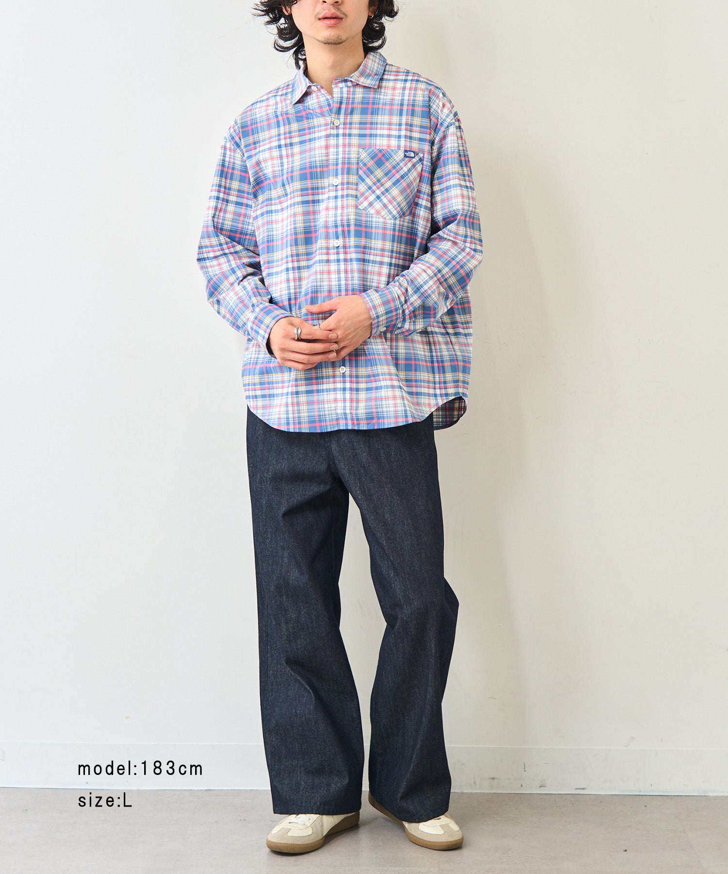 ザ・ノース・フェイス THE NORTH FACE 【日本未発売】韓国 ホワイトレーベルM’S PLID SHIRTS NH8LR02 チェックシャツ 羽織 （ネイビー） ネイビー