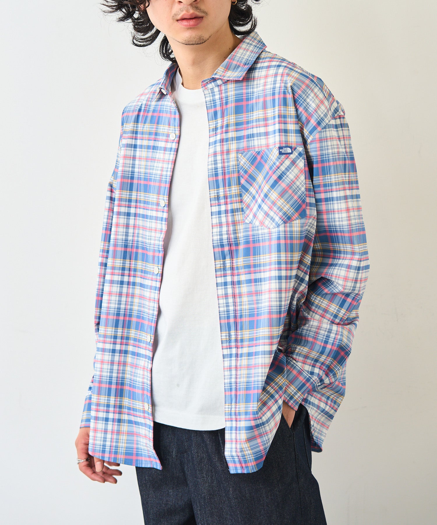 ザ・ノース・フェイス THE NORTH FACE 【日本未発売】韓国 ホワイトレーベルM’S PLID SHIRTS NH8LR02 チェックシャツ 羽織 （ネイビー） ネイビー