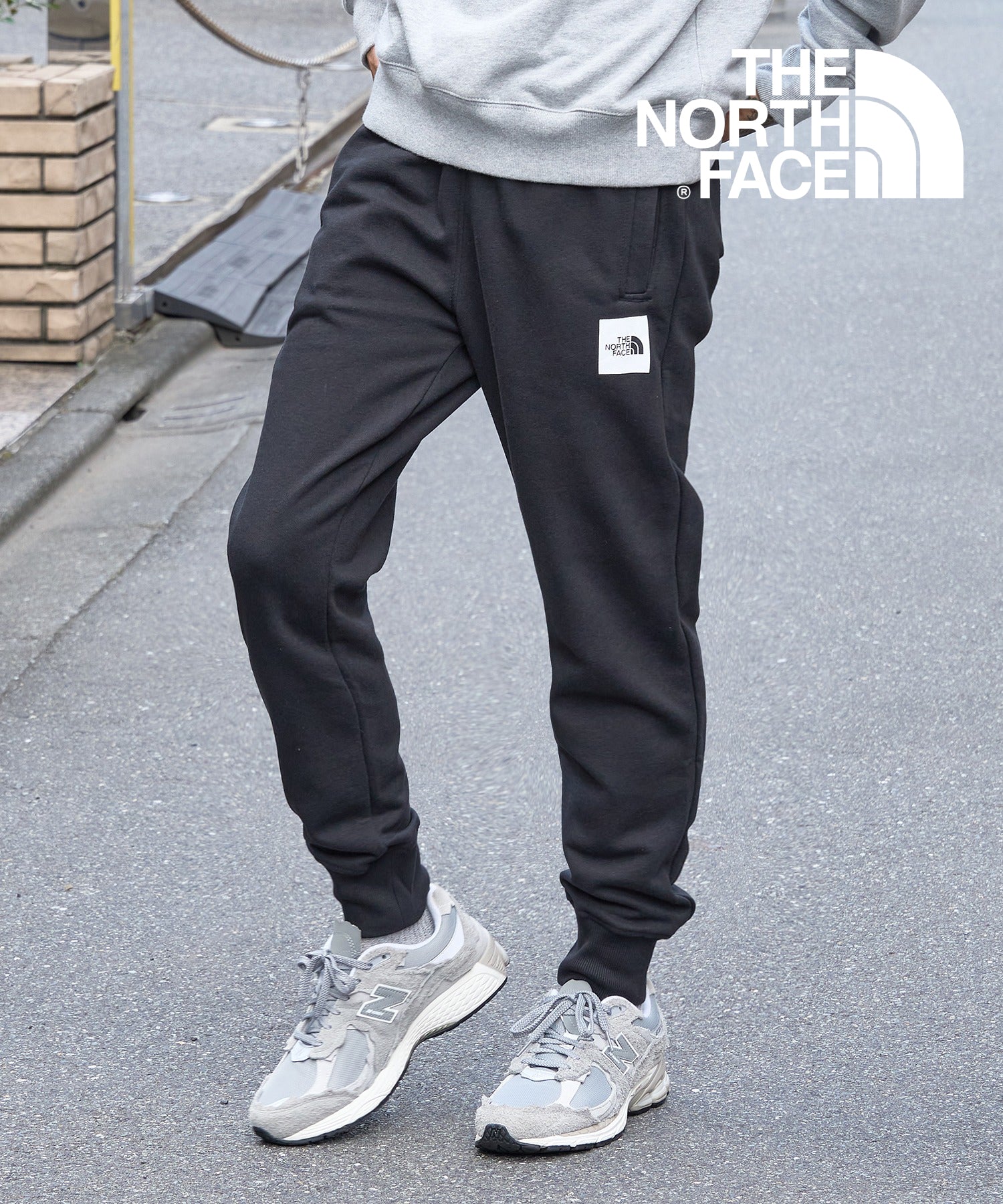 【THE NORTH FACE / ザ・ノースフェイス】ジョガーパンツ / M BOX NSE JOGGER 裏起毛 スウェットパンツ ブランドロゴ ポケット,ブラック