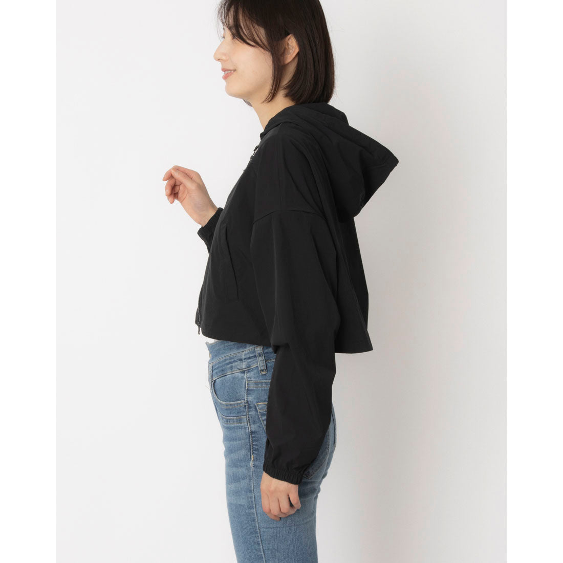 ザ・ノース・フェイス THE NORTH FACE W'S ICE RUN JACKET アイス ラン ジャケット ナイロンジャケット クロップド丈 ショート ブルゾン （ブラック） ブラック
