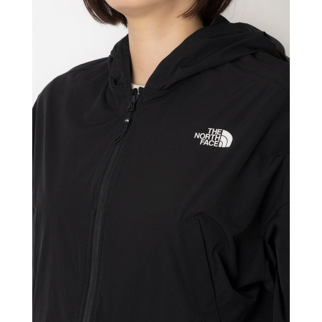 ザ・ノース・フェイス THE NORTH FACE W'S ICE RUN JACKET アイス ラン ジャケット ナイロンジャケット クロップド丈 ショート ブルゾン （ブラック） ブラック