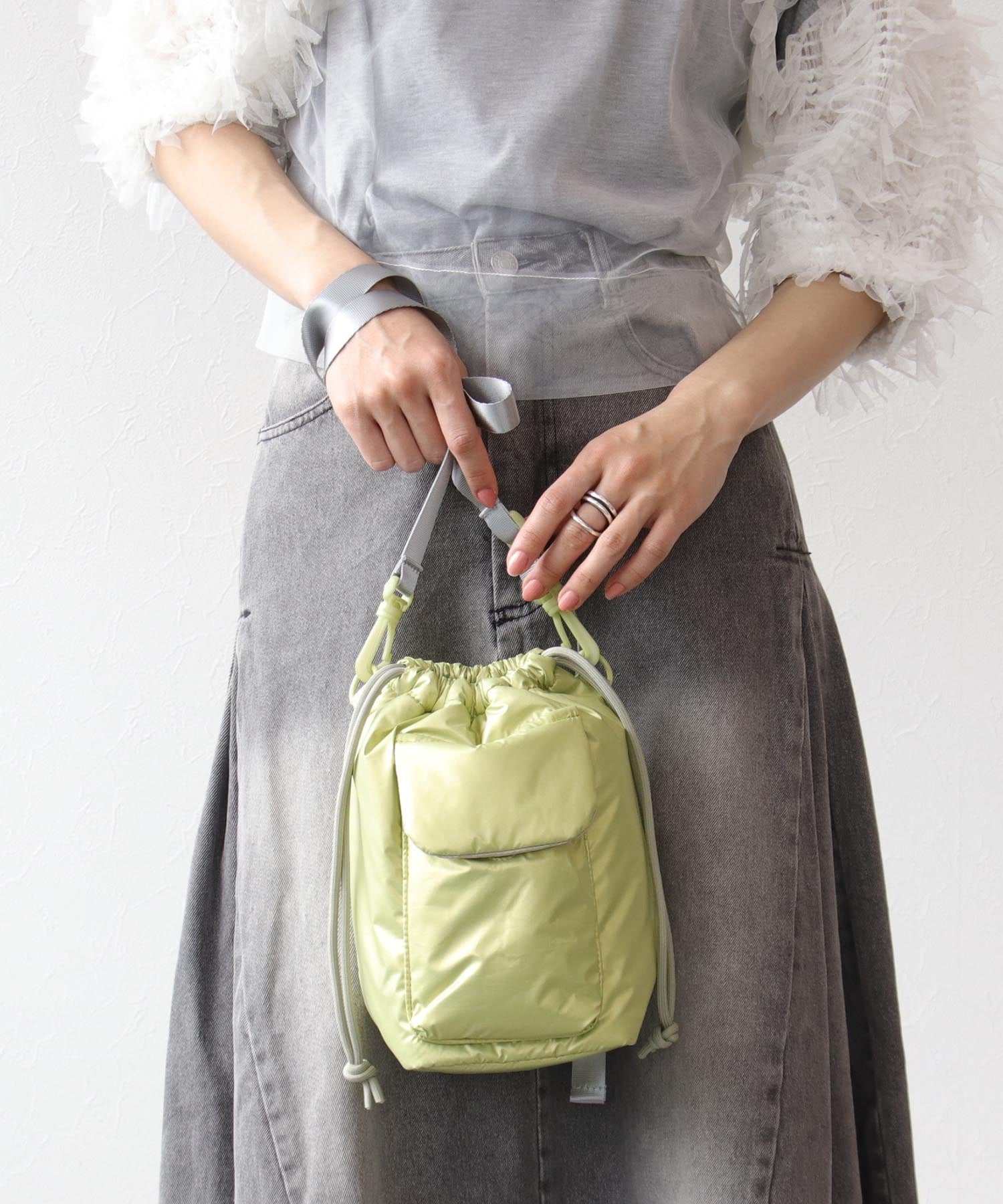 スリーフォータイム Three Four Time オーロラpuffポシェットBAG,グリーン