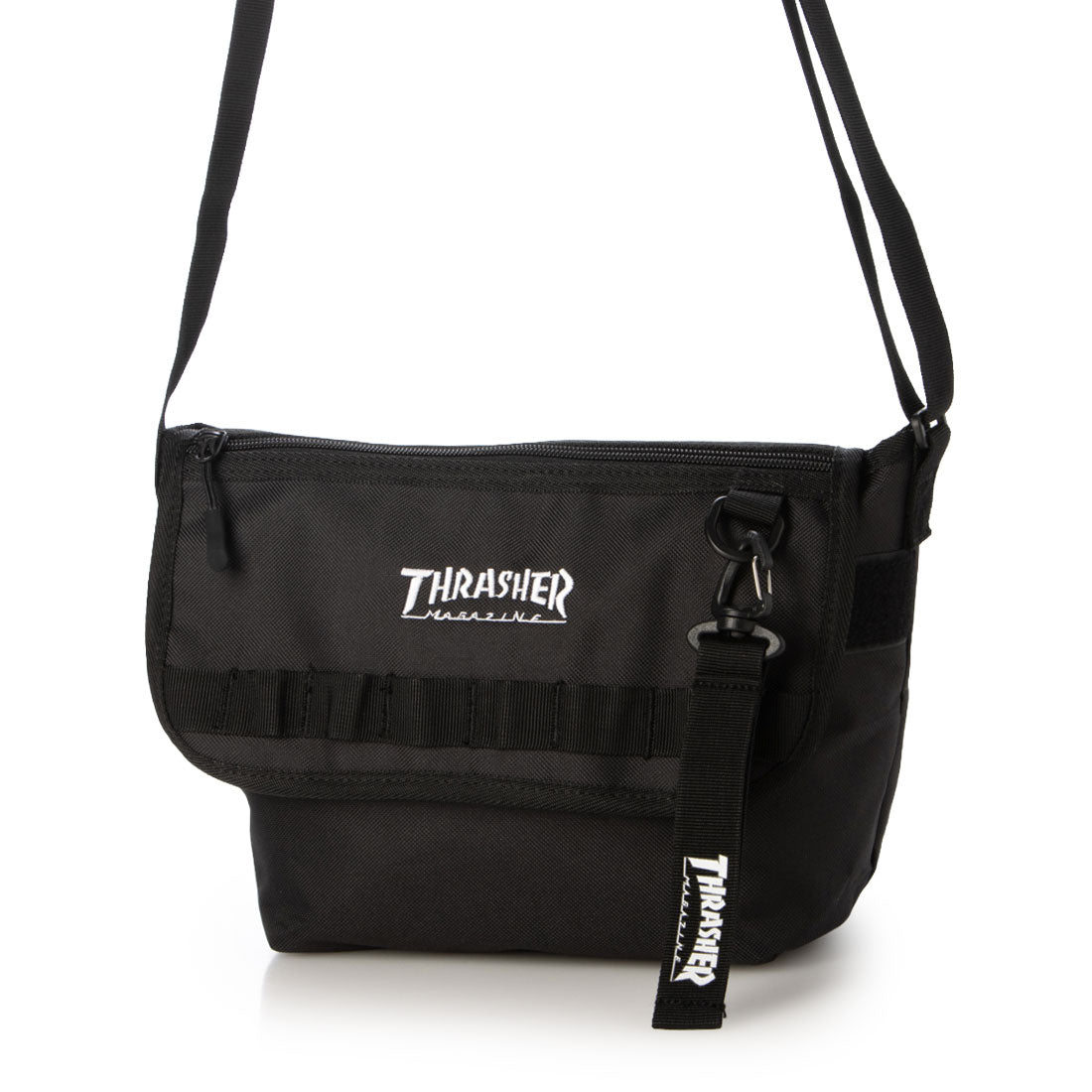 スラッシャー THRASHER スラッシャー THRASHER  横型ショルダーバッグ （BLACK/WHITE） BLACK/WHITE