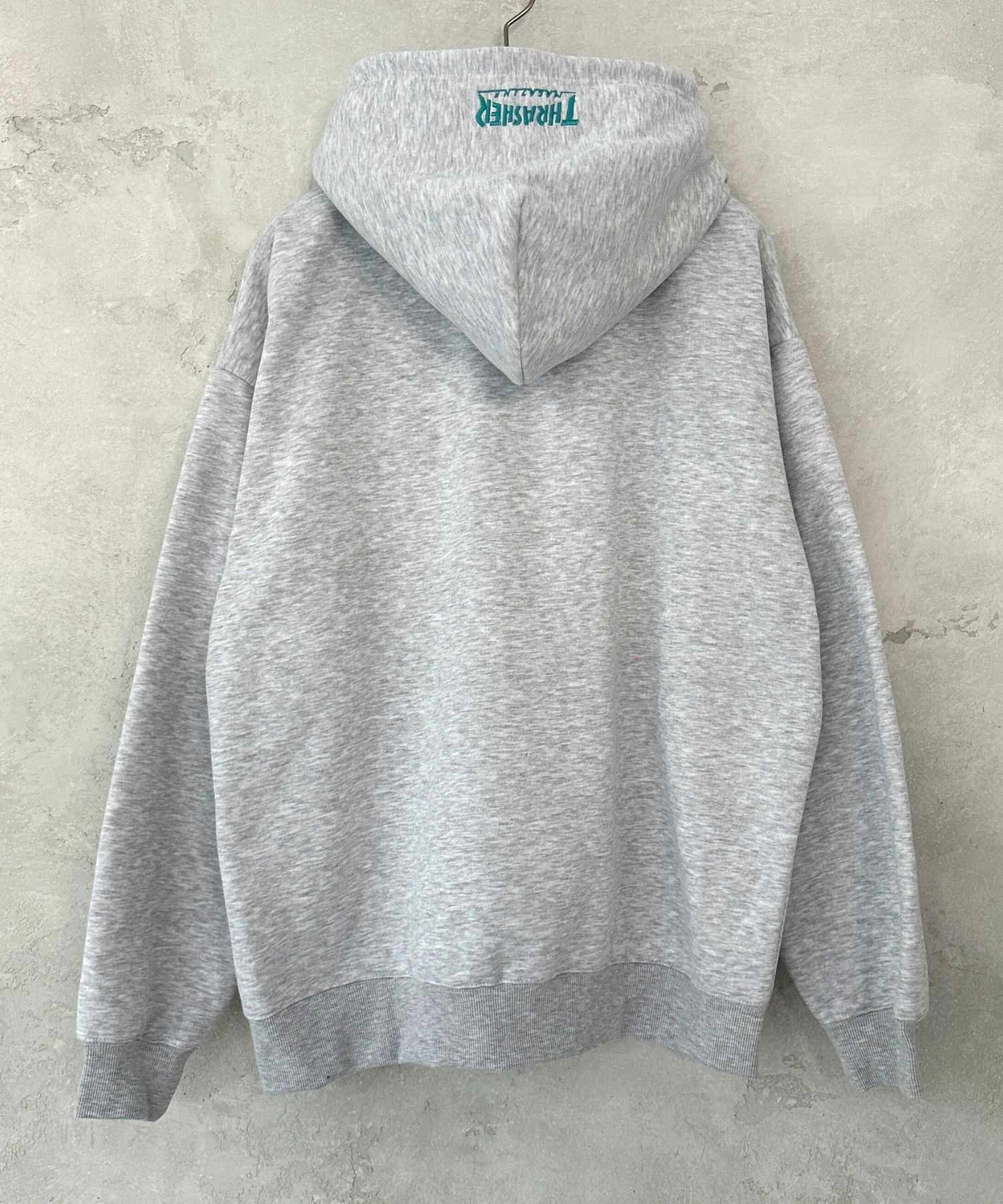 スラッシャー THRASHER 裏起毛フルジップフーディー （ネイビー） ネイビー
