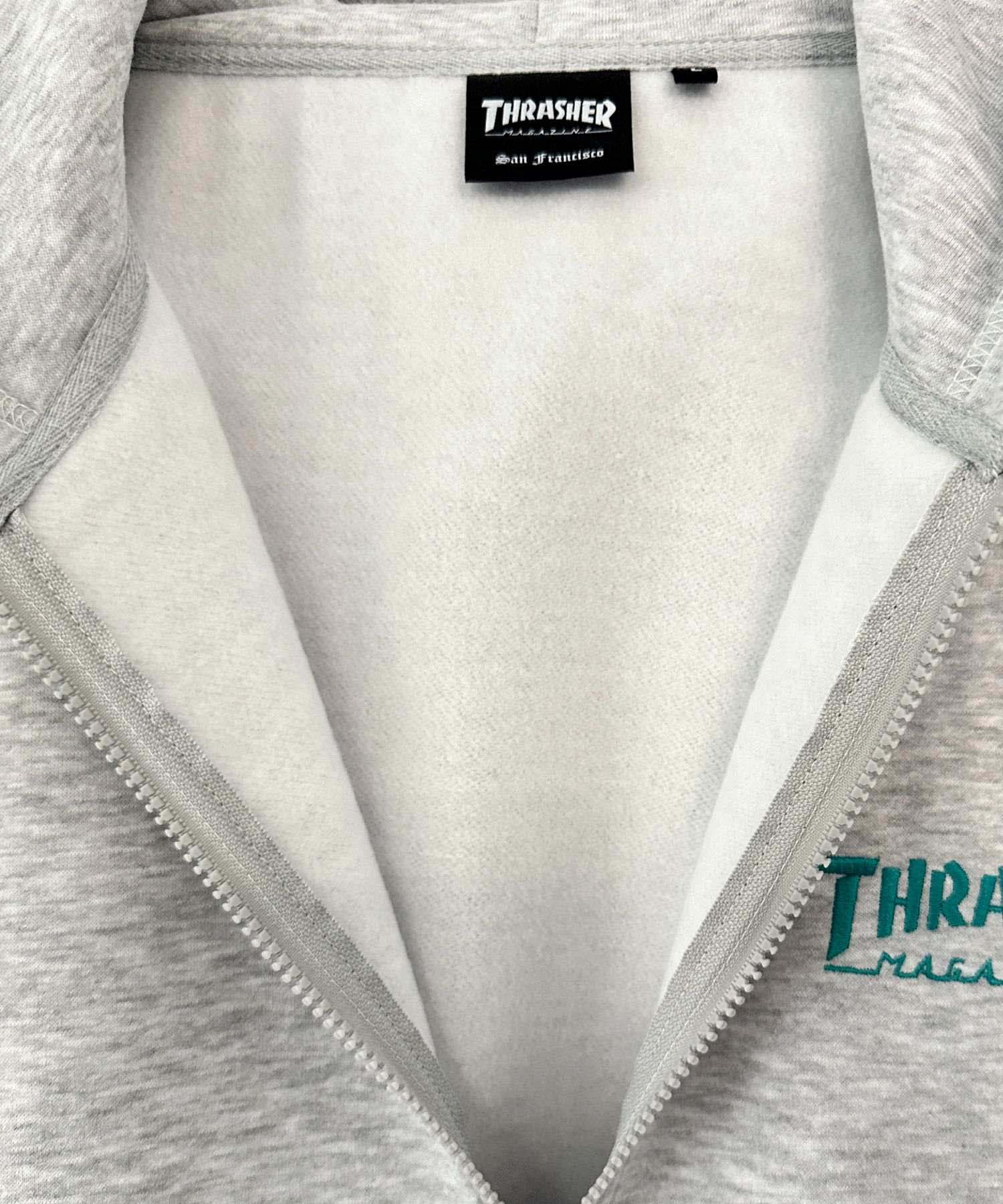 スラッシャー THRASHER 裏起毛フルジップフーディー （ネイビー） ネイビー