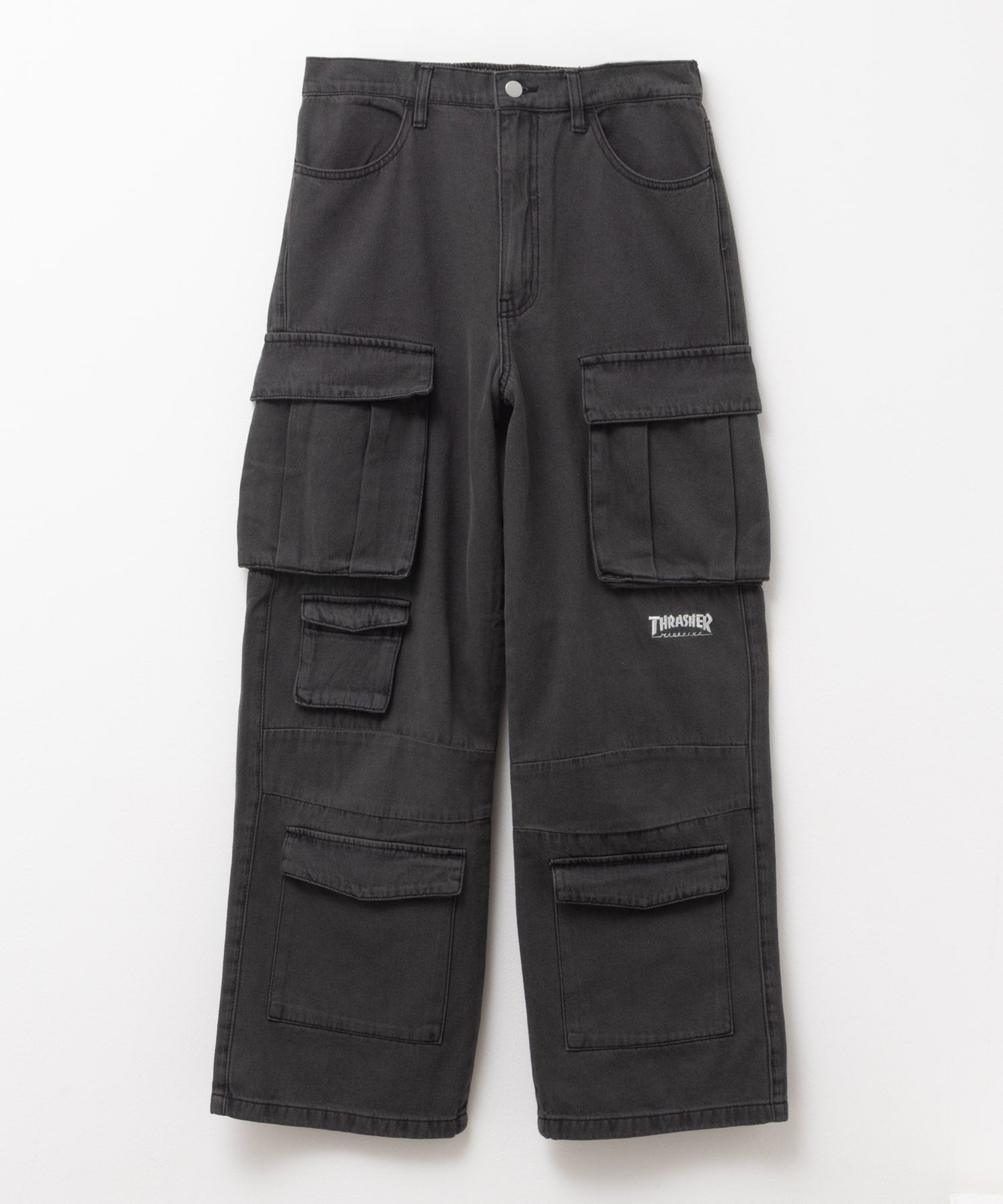 スラッシャー THRASHER 9ポケットデニムカーゴパンツ （ブラック） ブラック