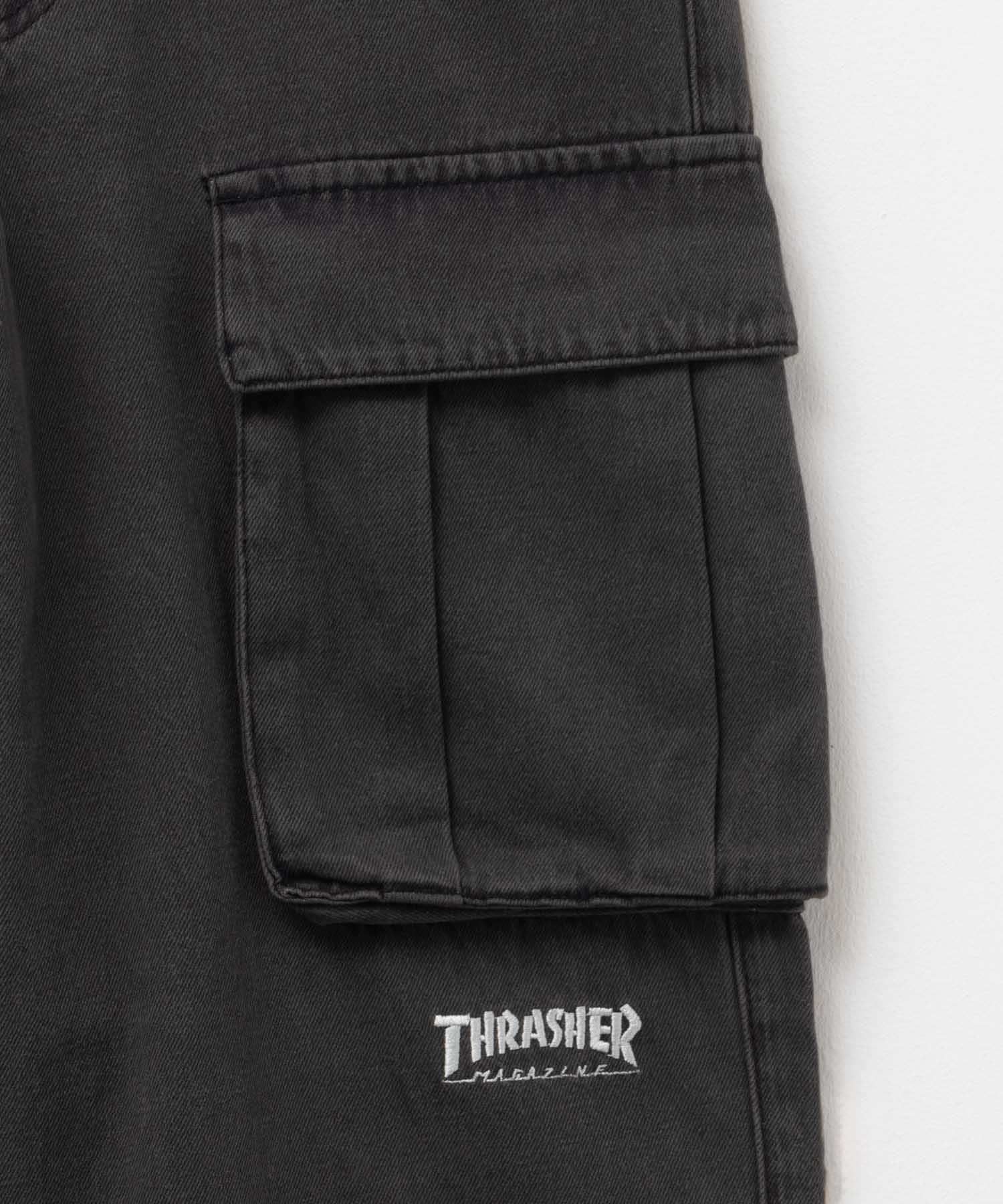 スラッシャー THRASHER 9ポケットデニムカーゴパンツ （ブラック） ブラック