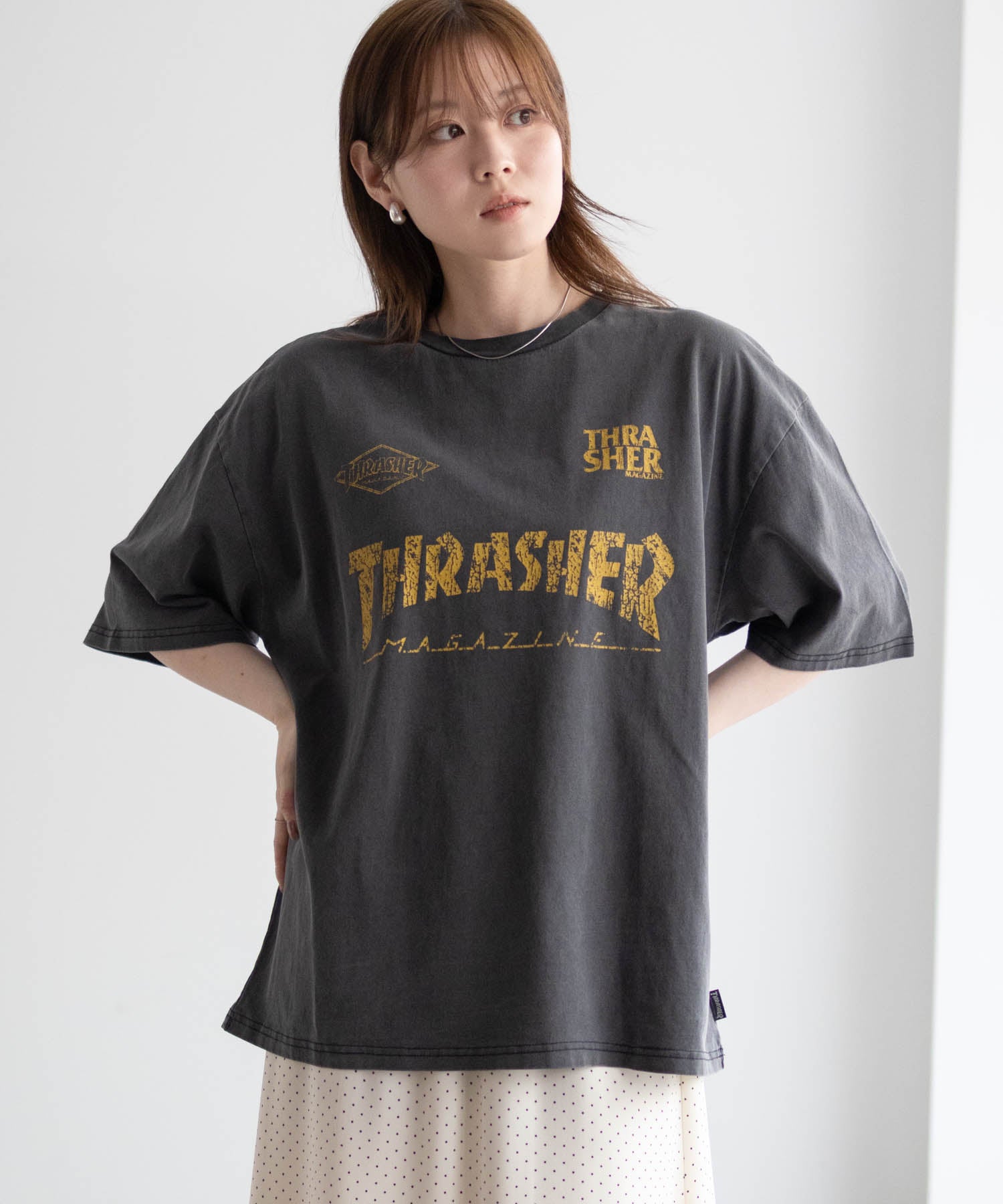 スラッシャー THRASHER ゲームロゴ半袖Tシャツ （ブルー） ブルー