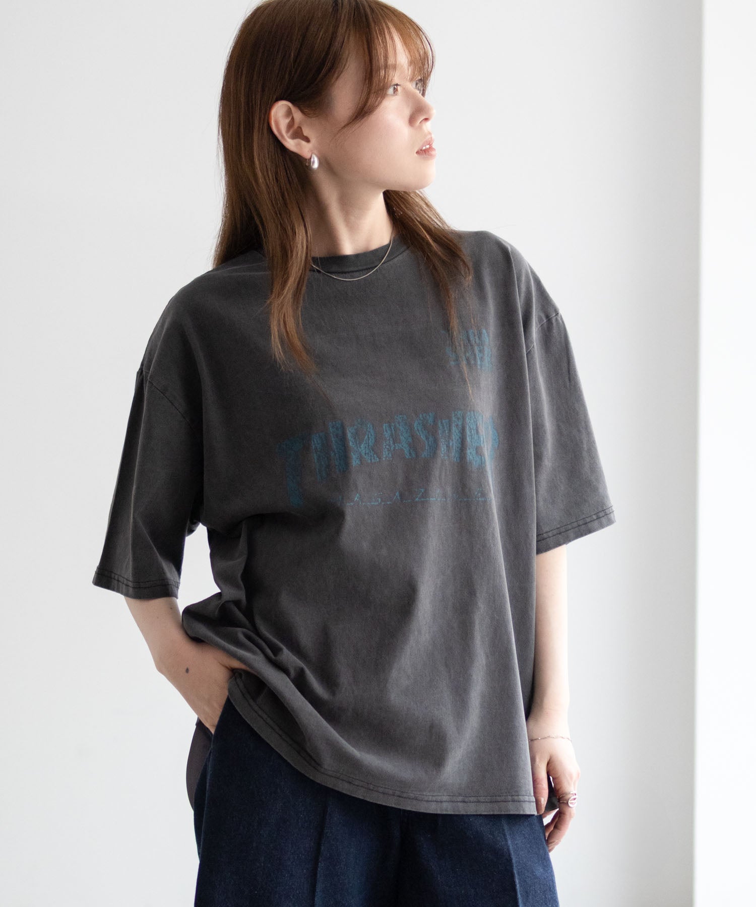 スラッシャー THRASHER ゲームロゴ半袖Tシャツ （ブルー） ブルー