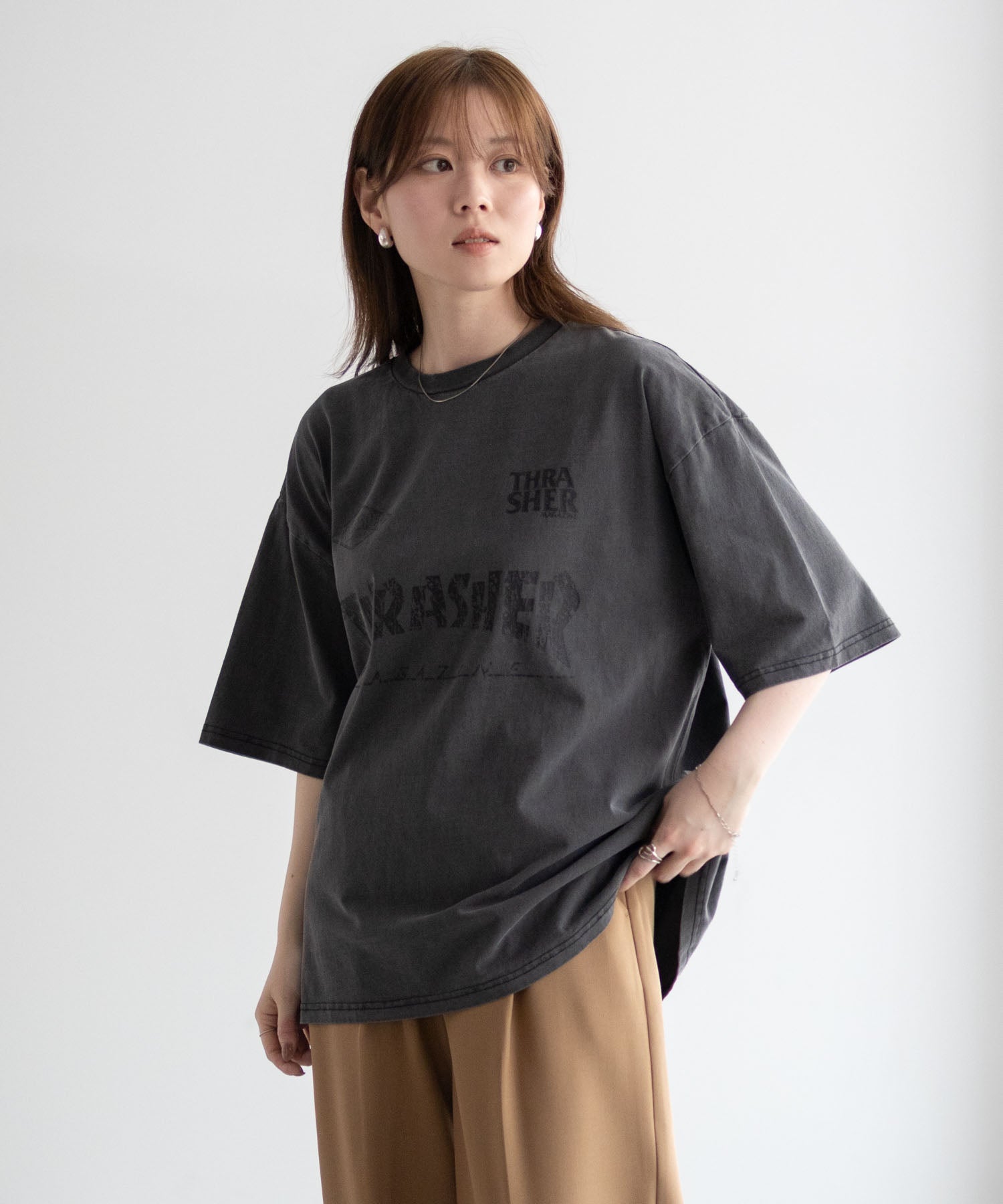 スラッシャー THRASHER ゲームロゴ半袖Tシャツ （ブルー） ブルー