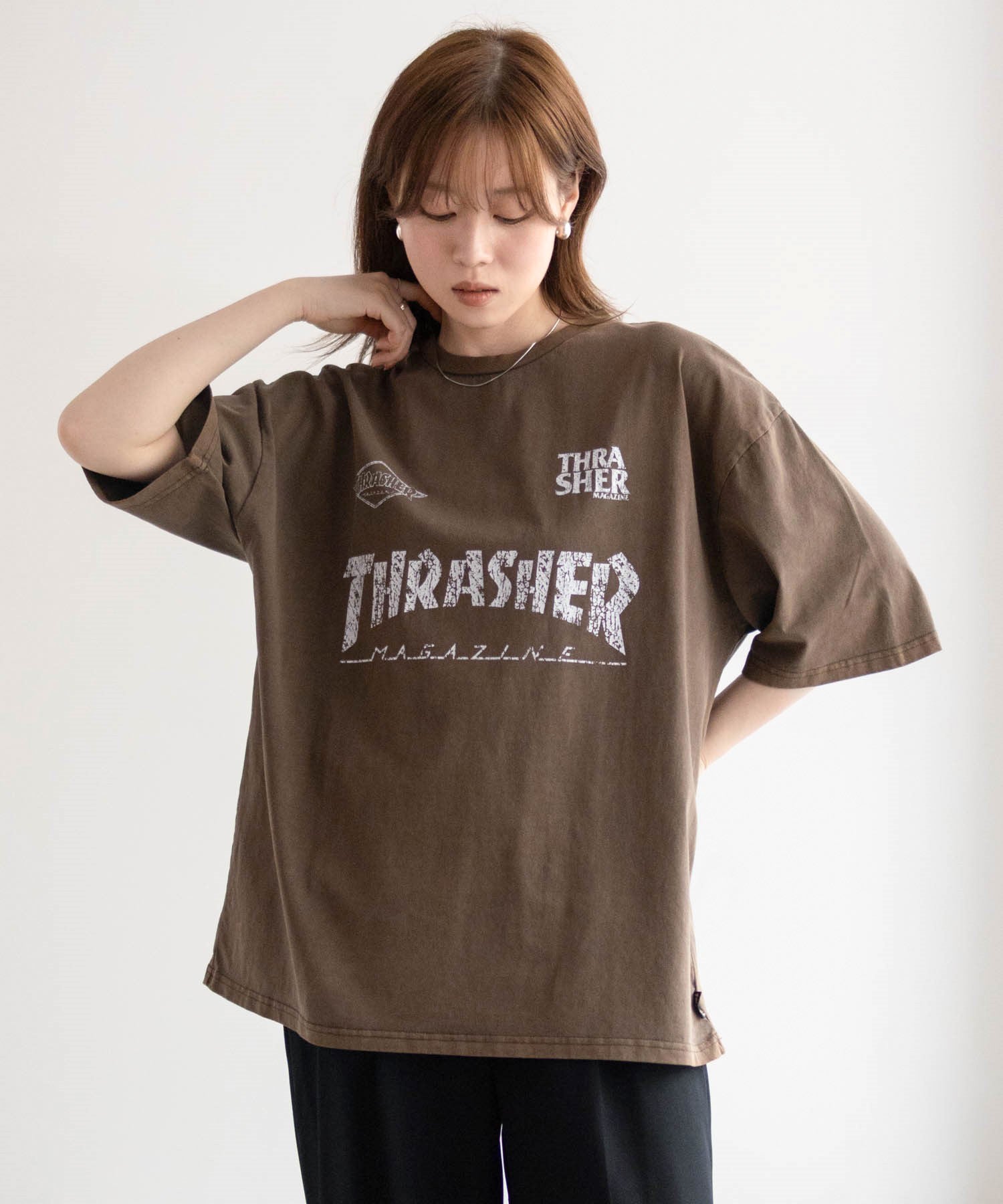 スラッシャー THRASHER ゲームロゴ半袖Tシャツ （ブルー） ブルー