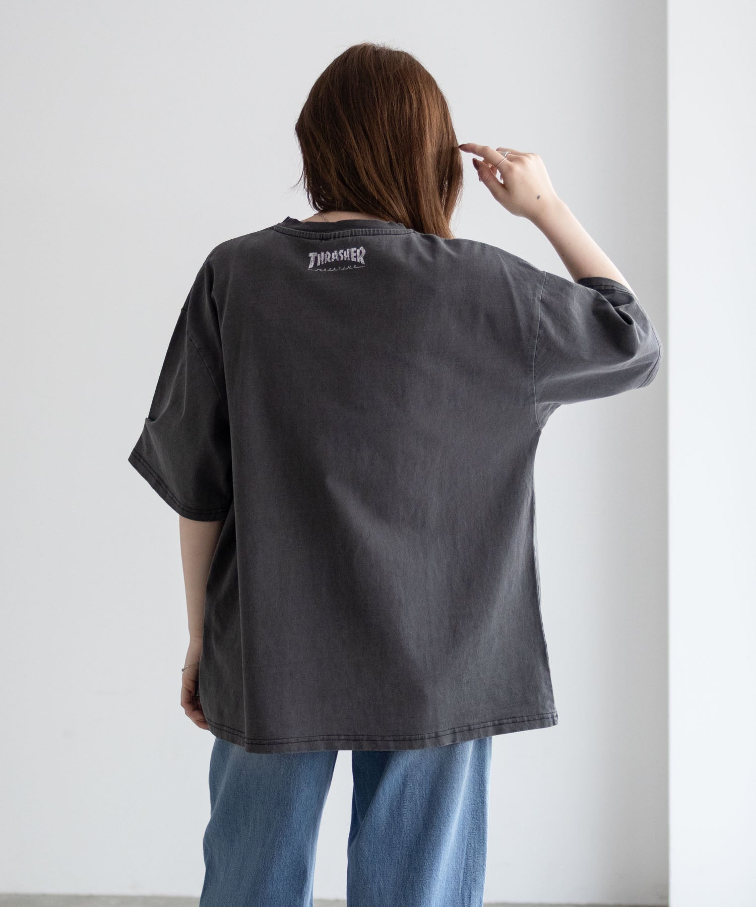 スラッシャー THRASHER ゲームロゴ半袖Tシャツ （ブルー） ブルー