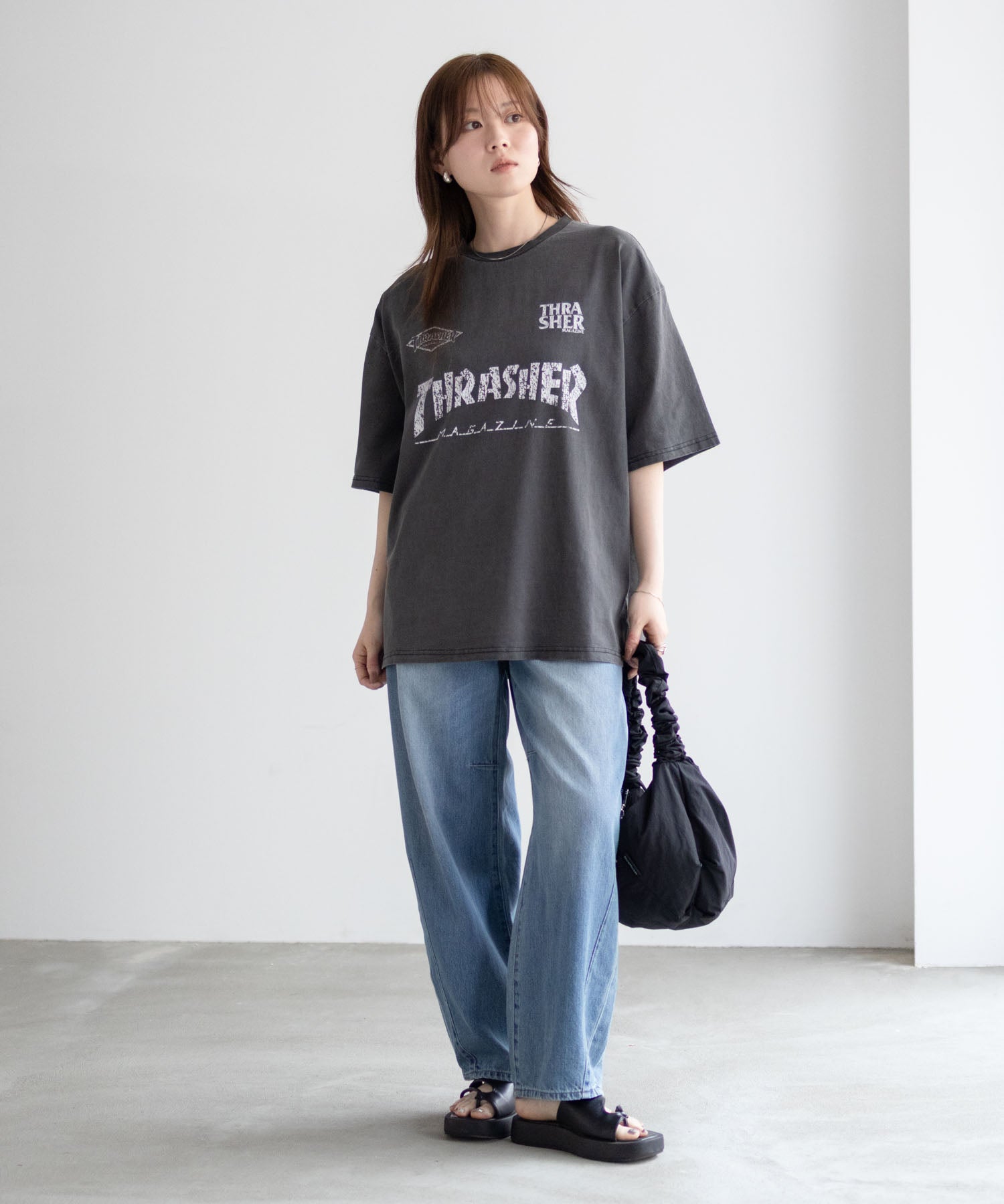 スラッシャー THRASHER ゲームロゴ半袖Tシャツ （ブルー） ブルー