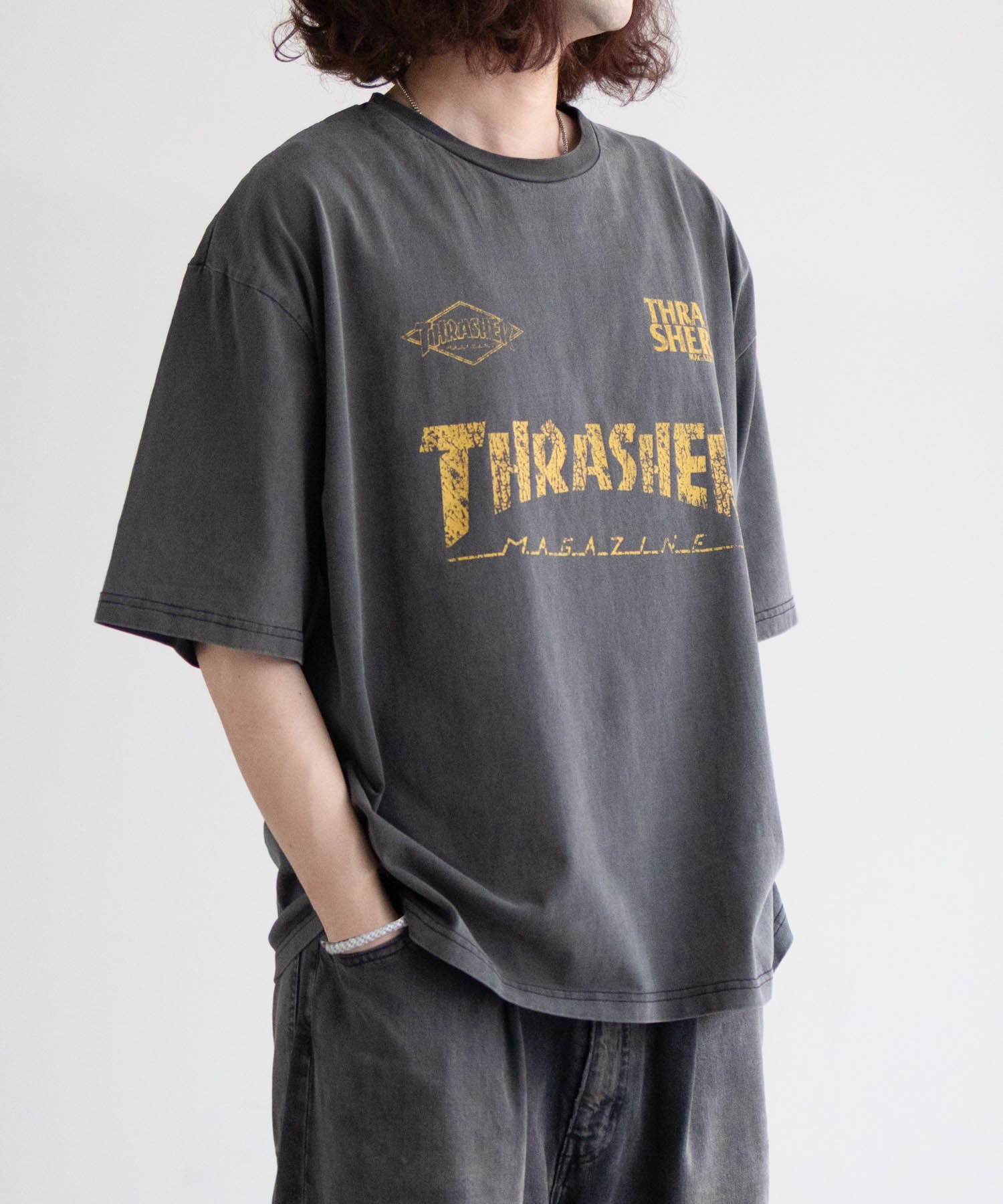 スラッシャー THRASHER ゲームロゴ半袖Tシャツ （ブルー） ブルー