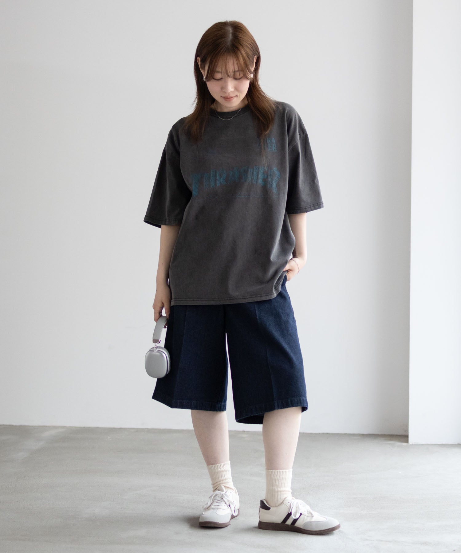 スラッシャー THRASHER ゲームロゴ半袖Tシャツ （ブルー） ブルー