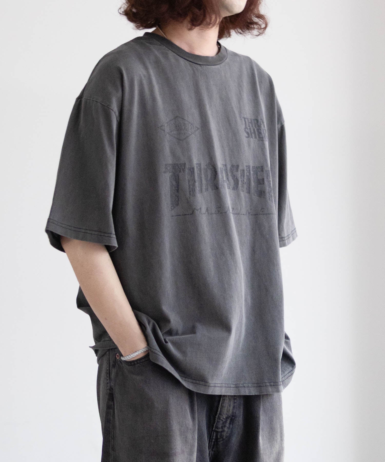 スラッシャー THRASHER ゲームロゴ半袖Tシャツ （ブルー） ブルー