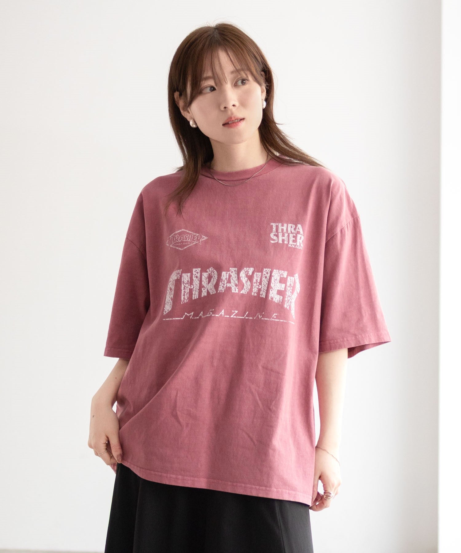 スラッシャー THRASHER ゲームロゴ半袖Tシャツ （ブルー） ブルー
