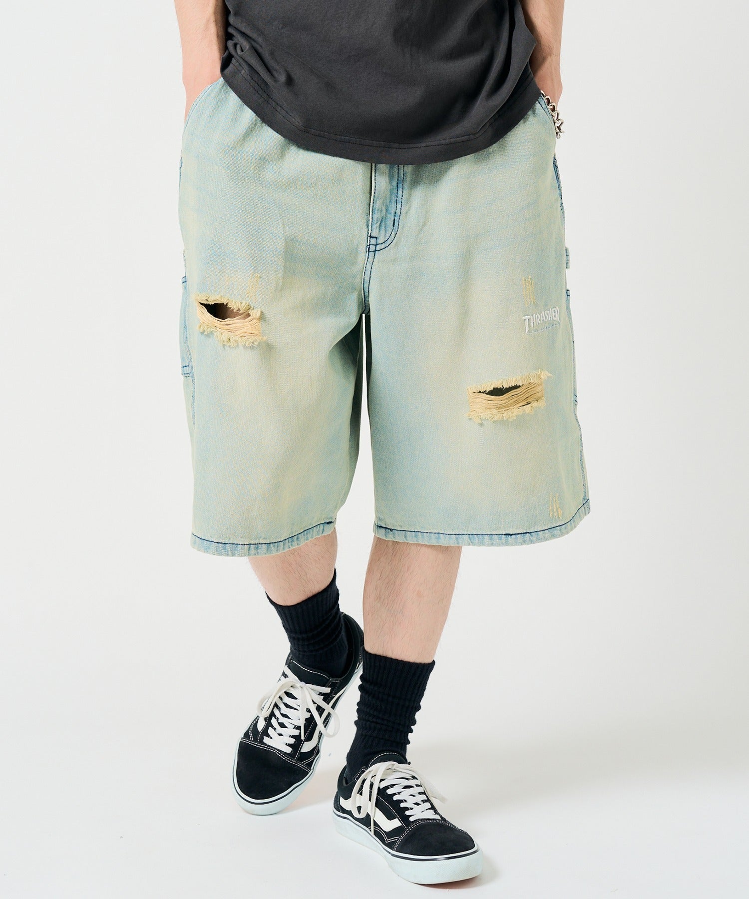 スラッシャー THRASHER 【THRASHER】ペインターデニムショーツ 017060 （ブルー系その他） ブルー系その他