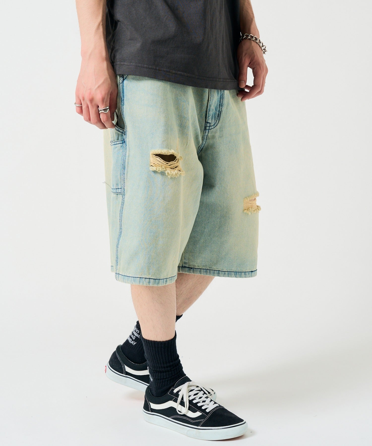 スラッシャー THRASHER 【THRASHER】ペインターデニムショーツ 017060 （ブルー系その他） ブルー系その他